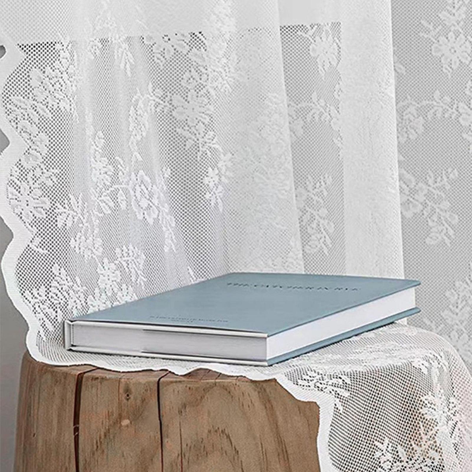 Lace Curtain Romantic Breathable with Rod Pocket for Patio Office Decoration white 150x200cm
