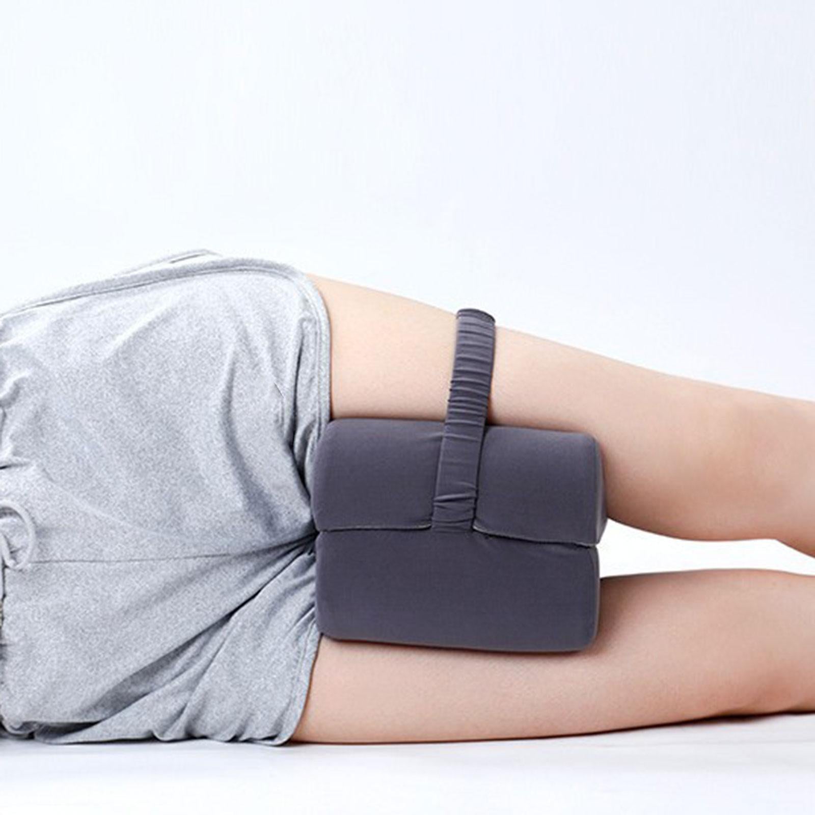 Knee Pillow for Side Sleepers for Women Men Ergonomic Memory Foam Leg Pillow Dark Gray