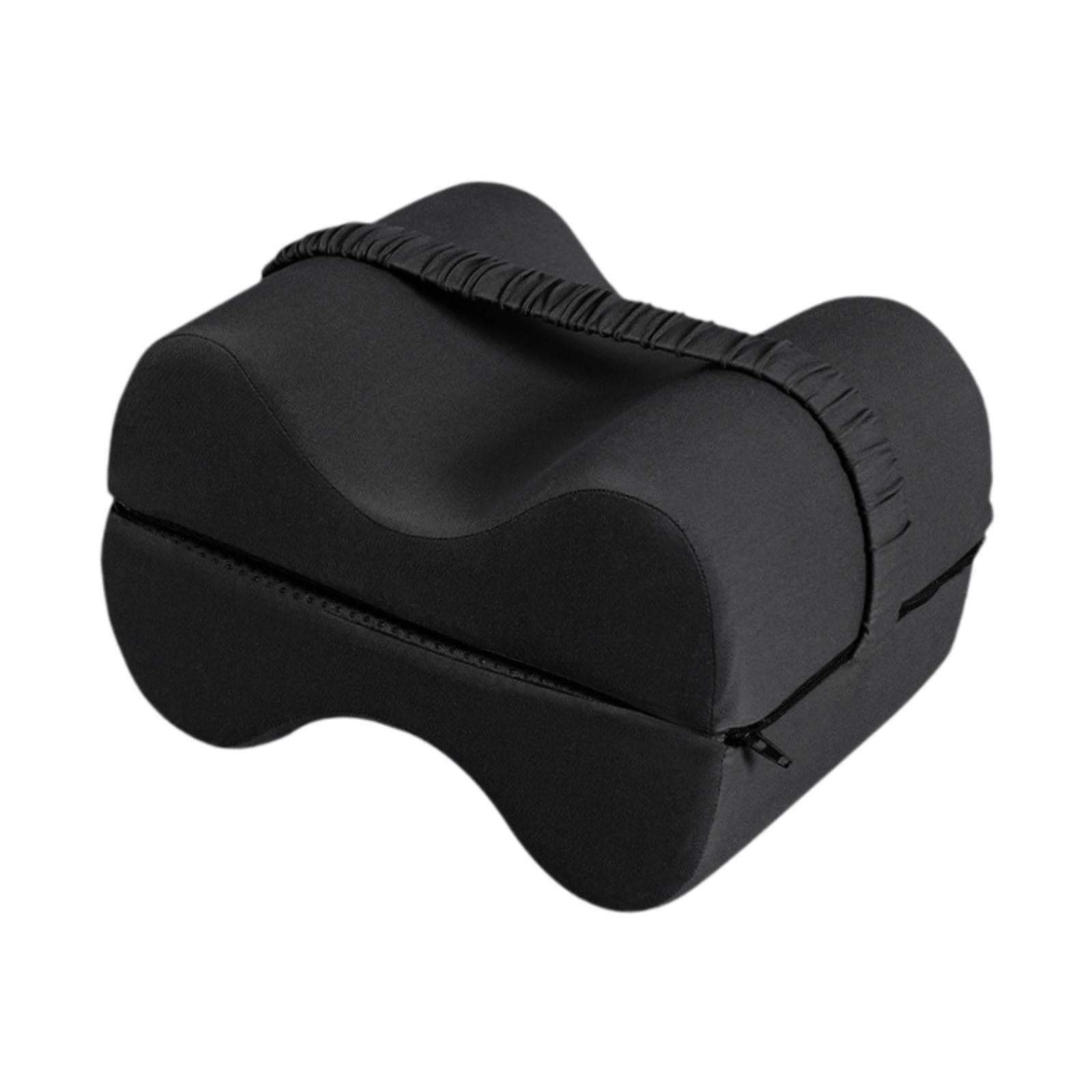Knee Pillow for Side Sleepers for Women Men Ergonomic Memory Foam Leg Pillow Black