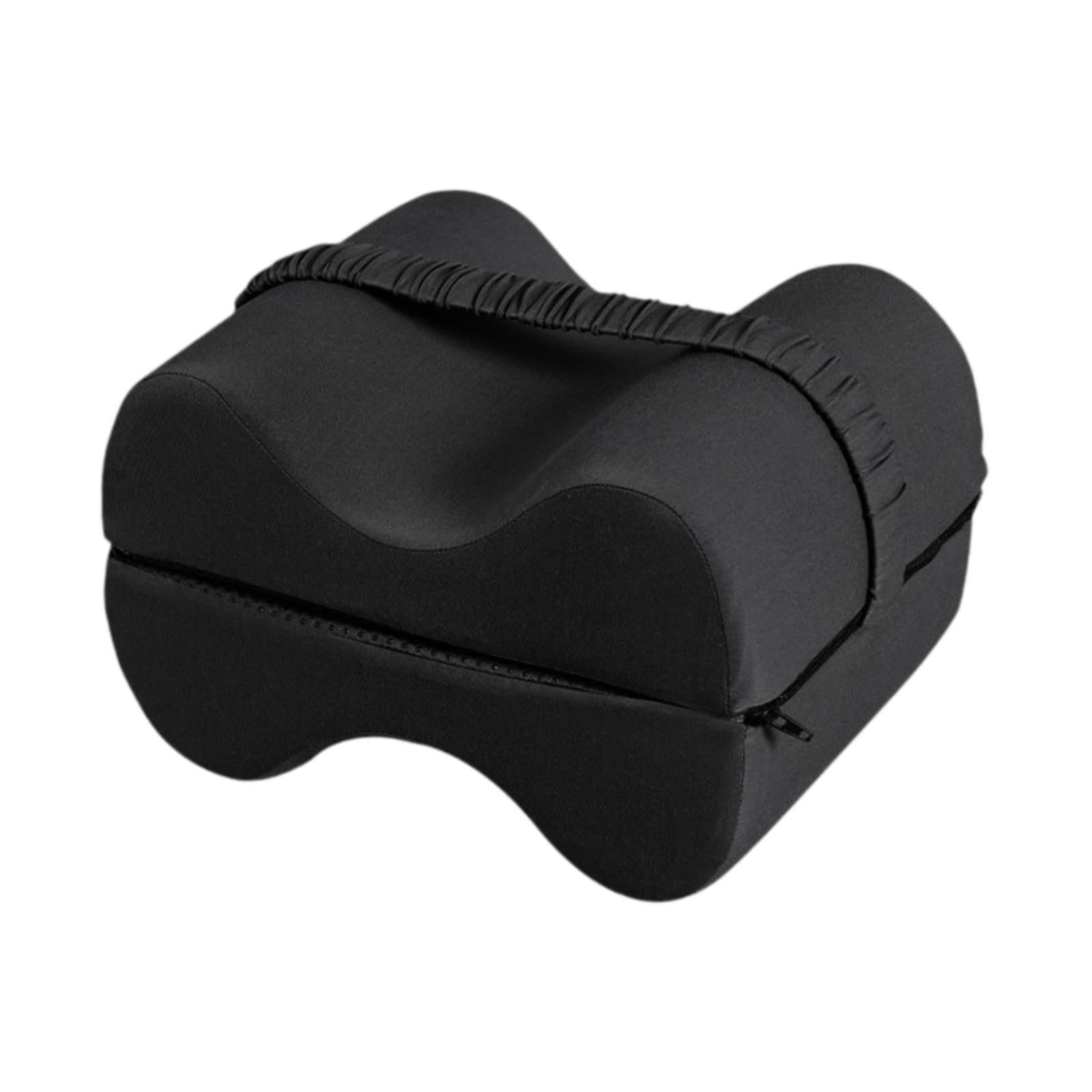 Knee Pillow for Side Sleepers for Women Men Ergonomic Memory Foam Leg Pillow Black