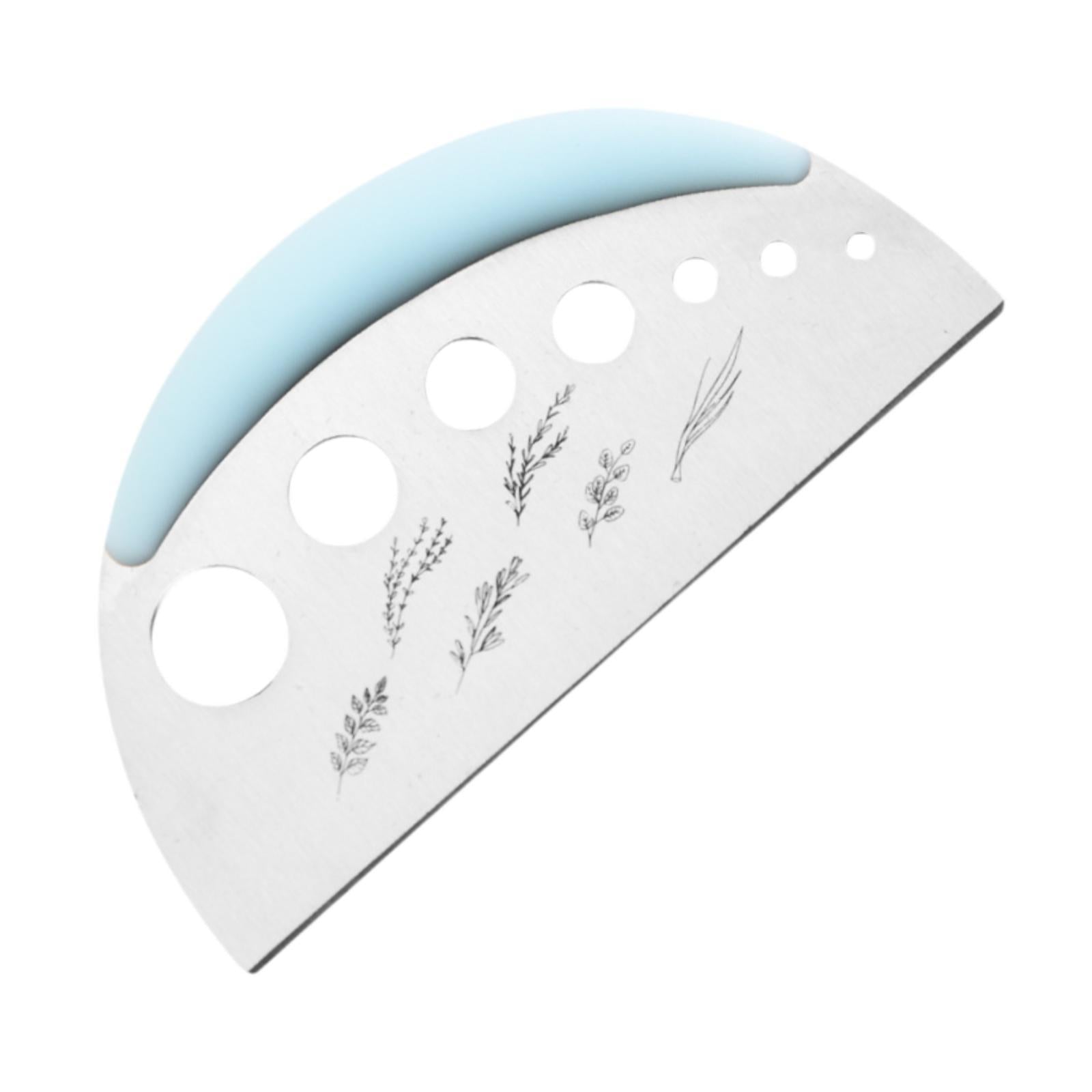 Herb Stripper Metal Herb Cutter Leaf Stripping Tool for Cilantro Chard Thyme blue