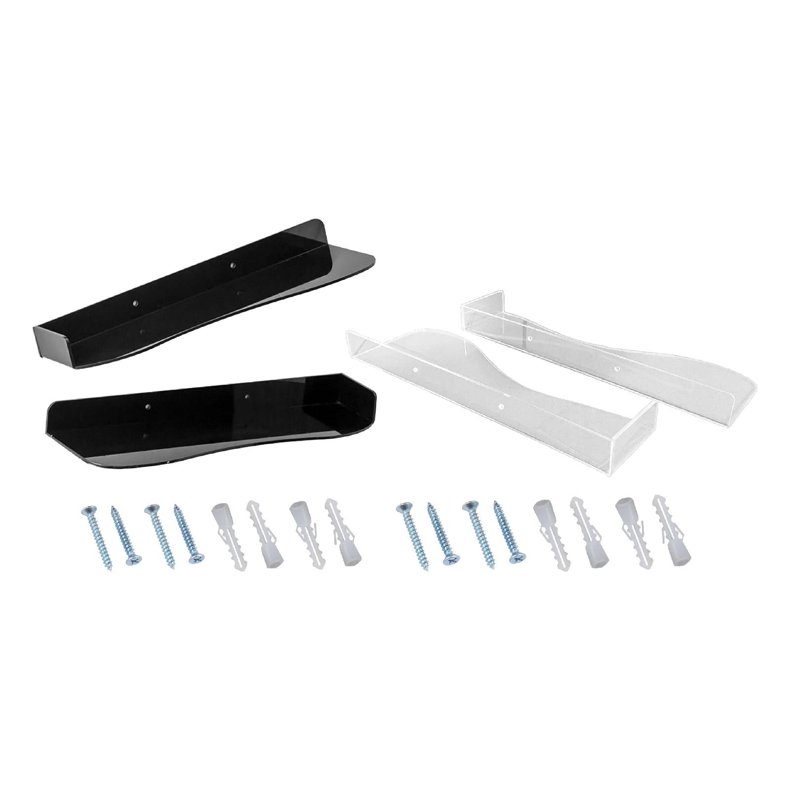 Acrylic Shoe Wall Shelf with Screws Shoe Holder for Home Hallway Living Room Black