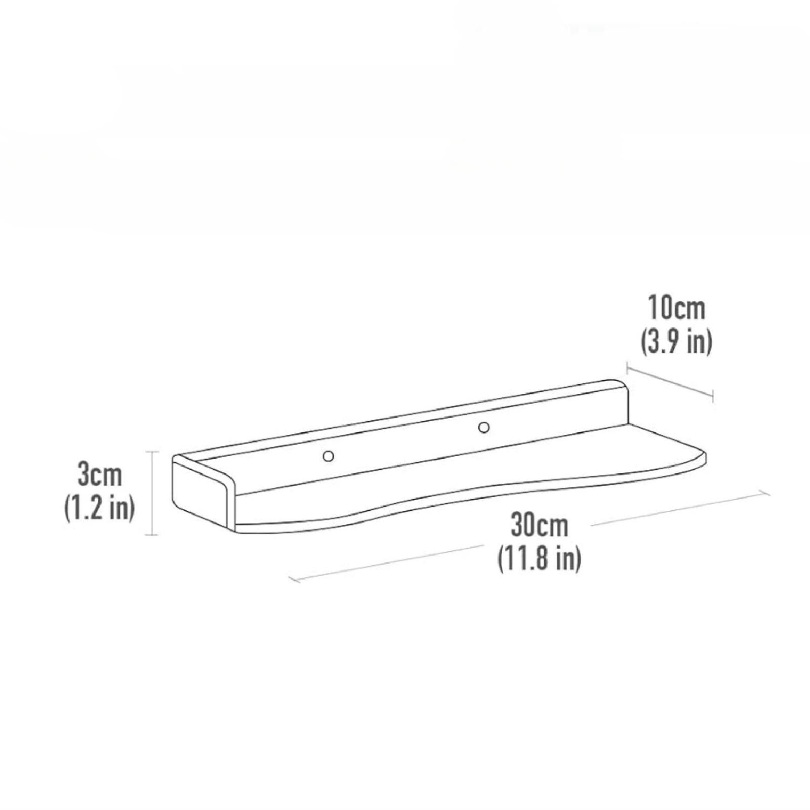 Acrylic Shoe Wall Shelf with Screws Shoe Holder for Home Hallway Living Room Black