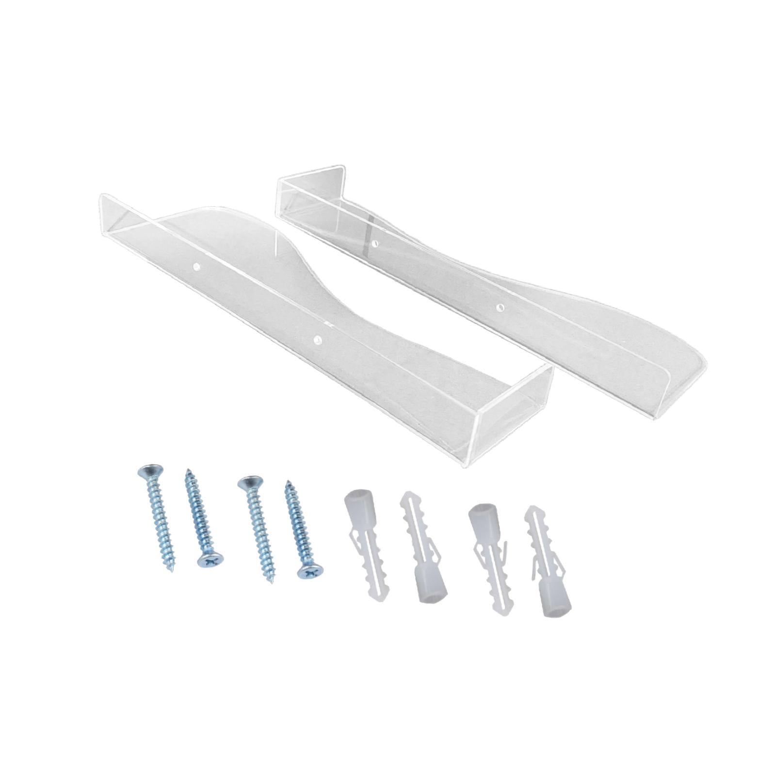 Acrylic Shoe Wall Shelf with Screws Shoe Holder for Home Hallway Living Room Clear