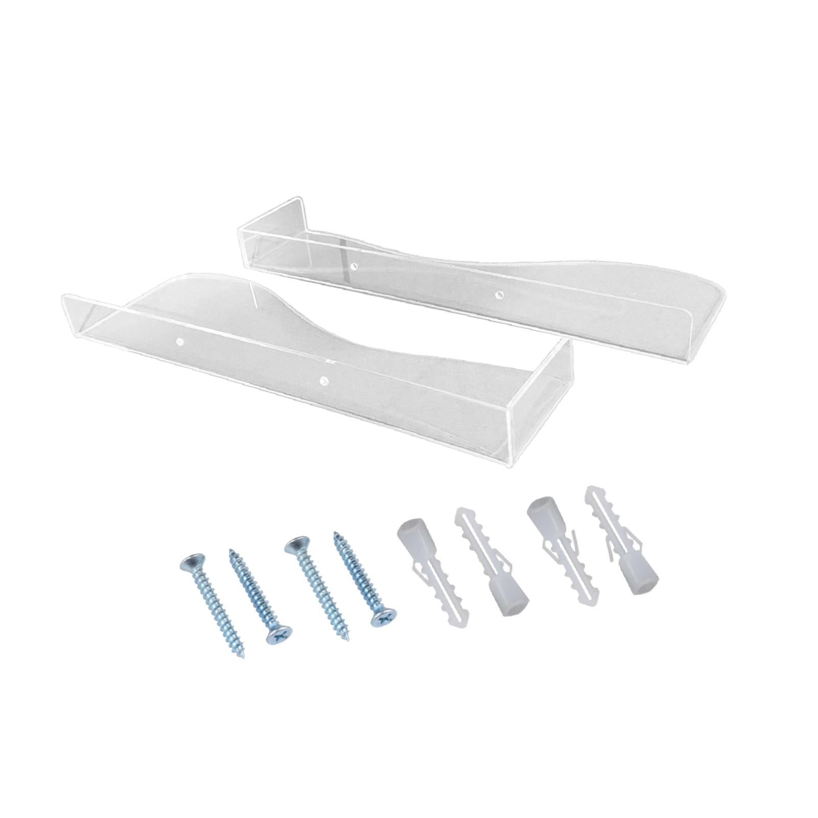 Acrylic Shoe Wall Shelf with Screws Shoe Holder for Home Hallway Living Room Clear