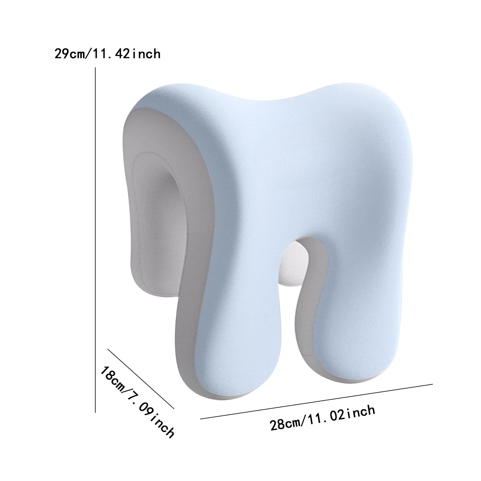 Memory Neck Support for Office Chair Neck Cushion for Work Chair Travel Sofa Light Blue Grey