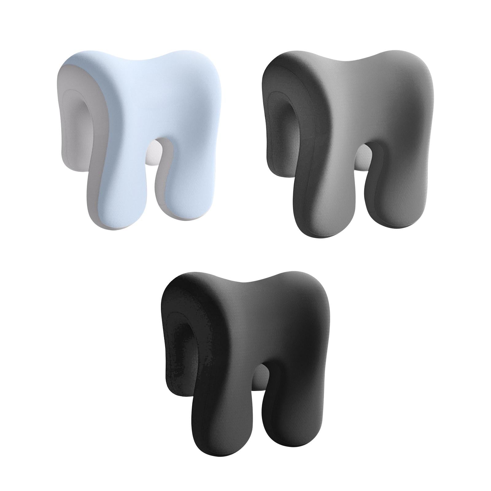 Memory Neck Support for Office Chair Neck Cushion for Work Chair Travel Sofa Light Blue Grey