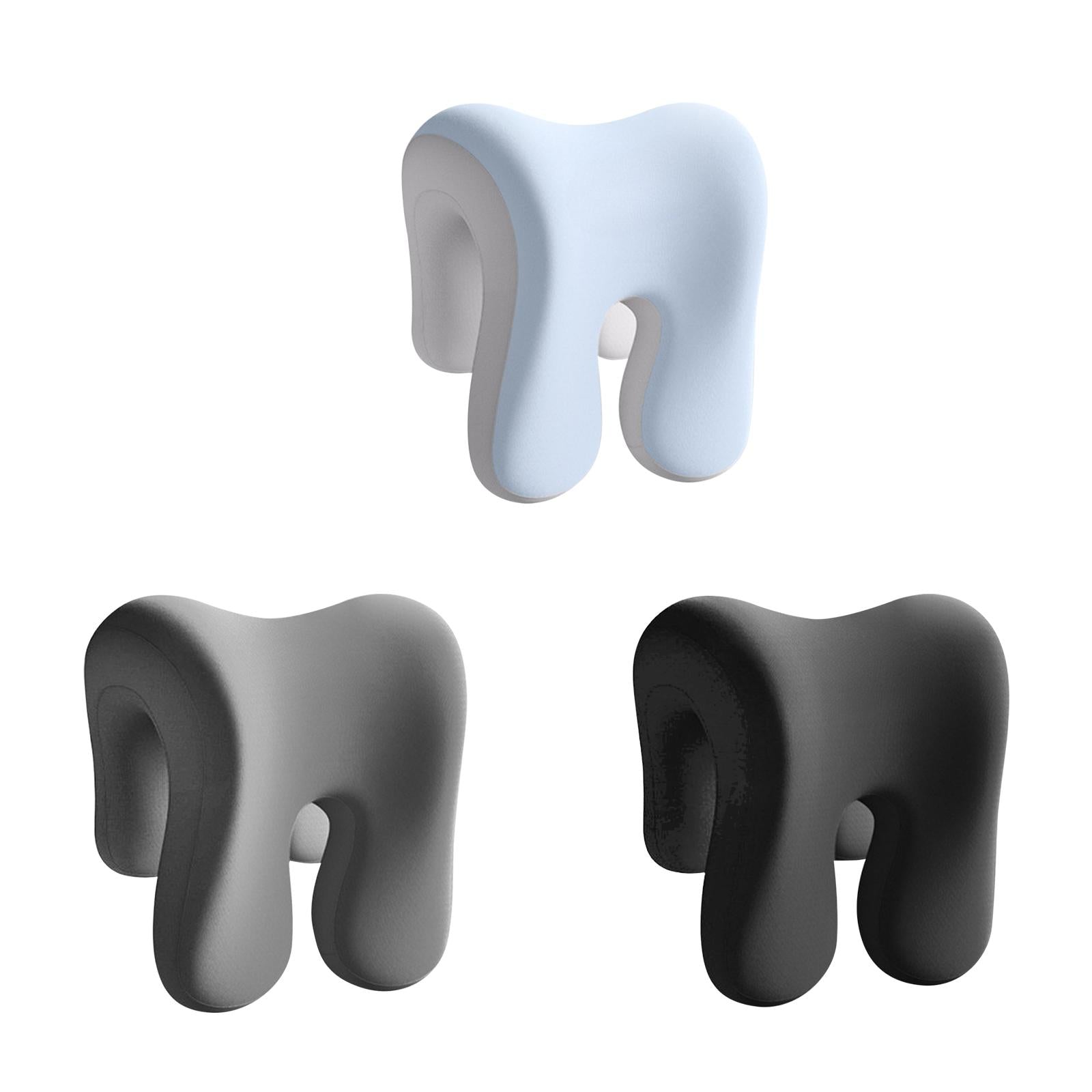 Memory Neck Support for Office Chair Neck Cushion for Work Chair Travel Sofa Light Blue Grey