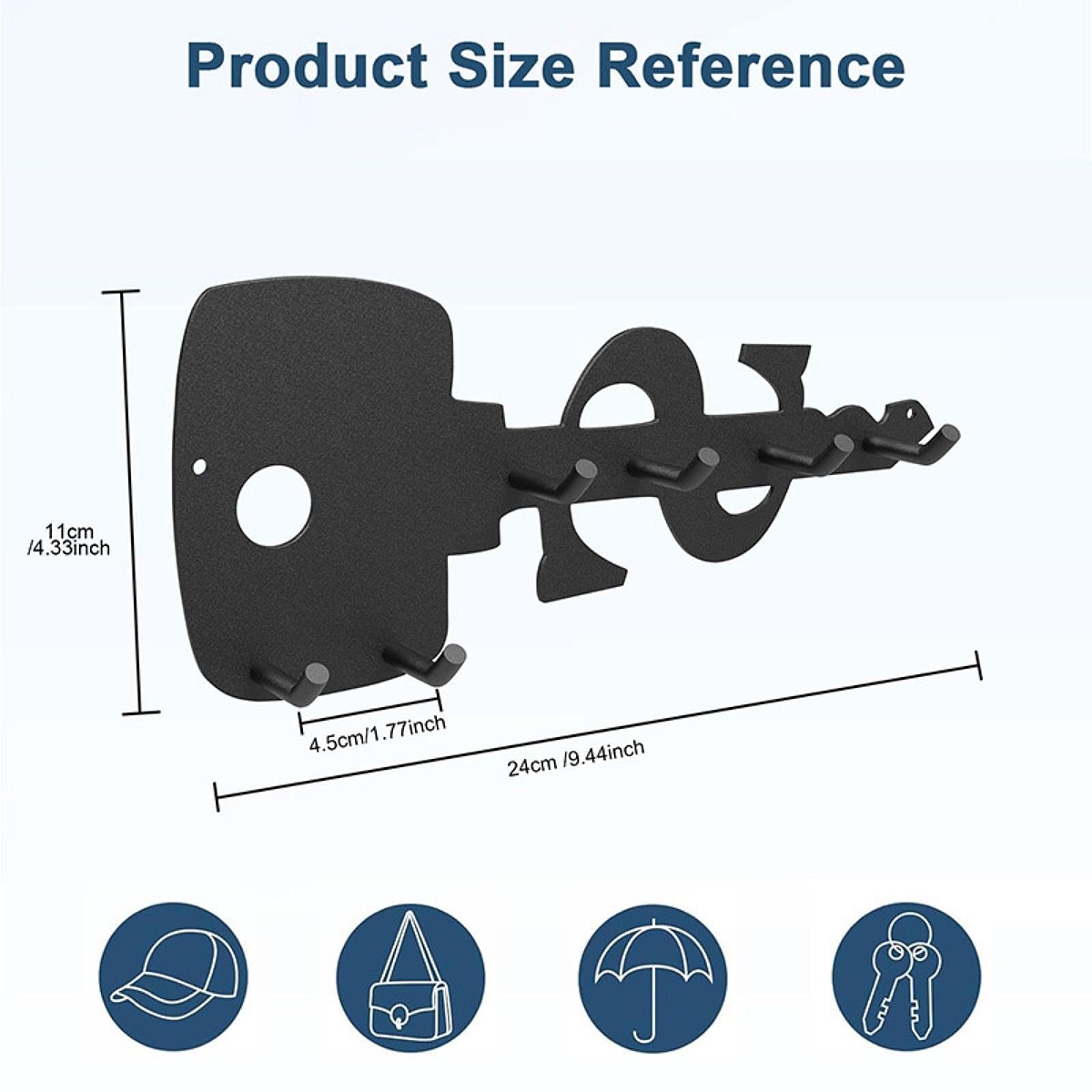 Key Holder for Wall Decorative Black Hanger for Living Room Apartment Office
