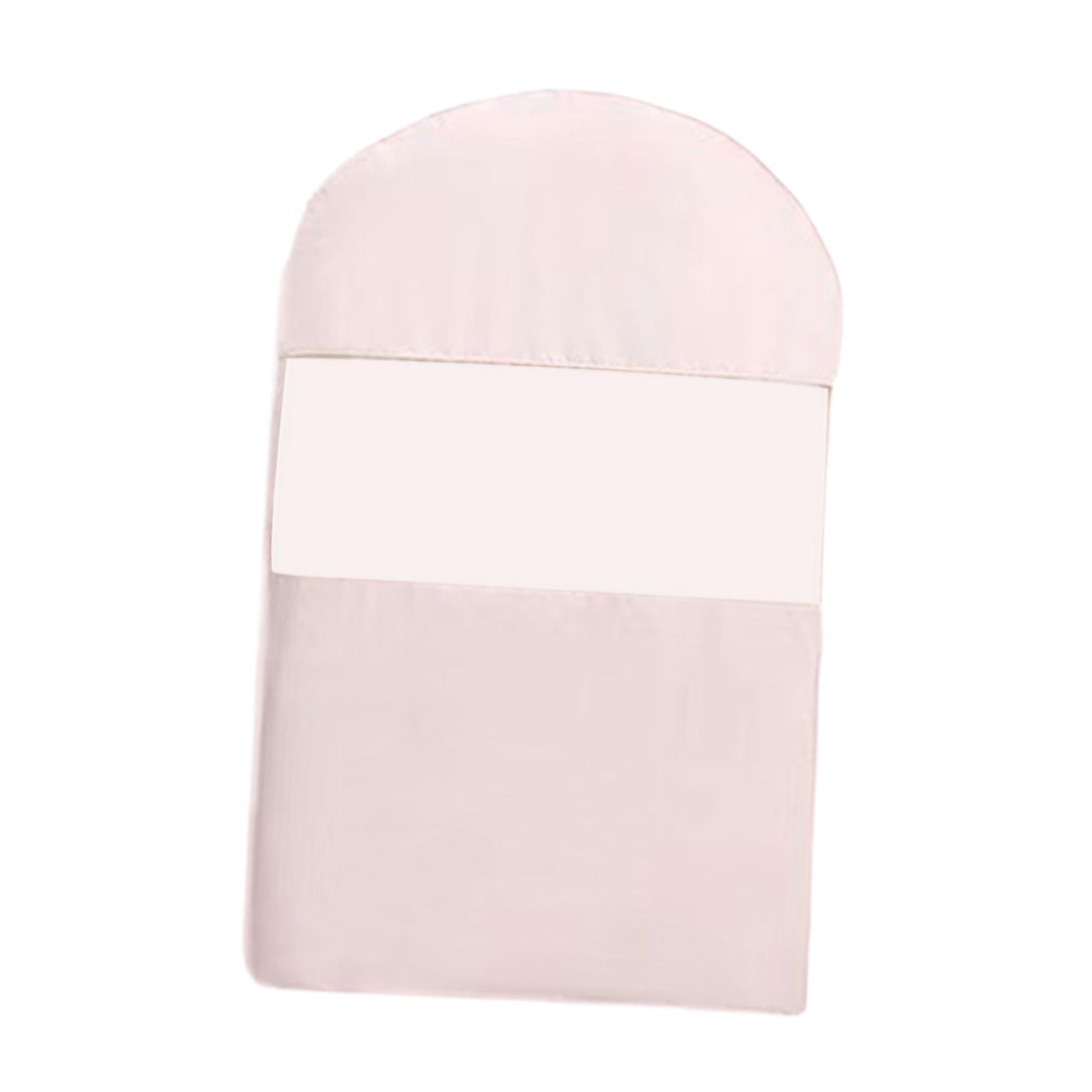 Garment Bag Clear Window Zipper Design Dress Bag for Travel Coats S Light Pink