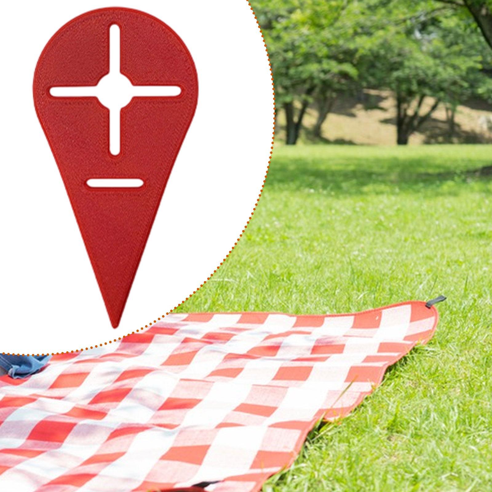 Beach Towel Stake Outdoor Beach Towel Anchor Stakes Clip for Travel Vacation Red