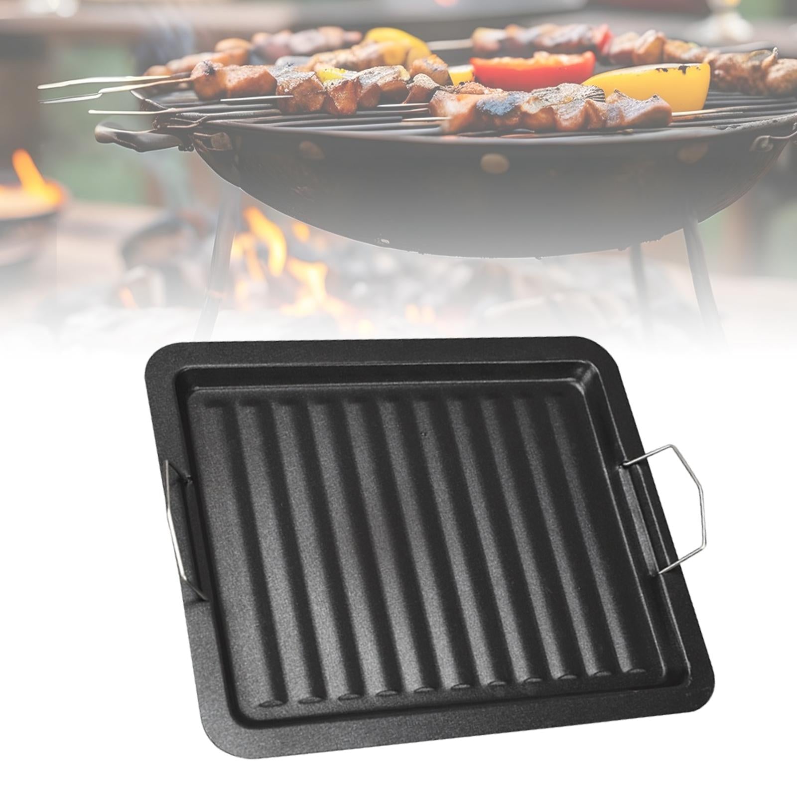 BBQ Grill Pan Frying Multipurpose Griddle for Kitchen Outdoor Indoor Fishing