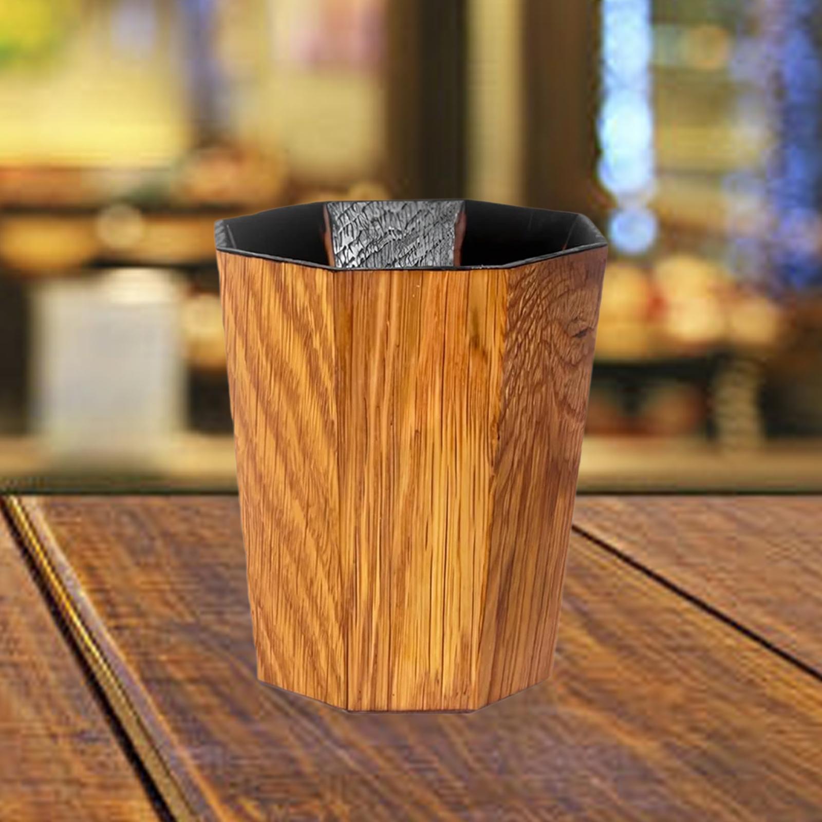 Wooden Whiskey Cup Unique Wood Grain Birthday Gifts Rustic Bourbon Drinkware