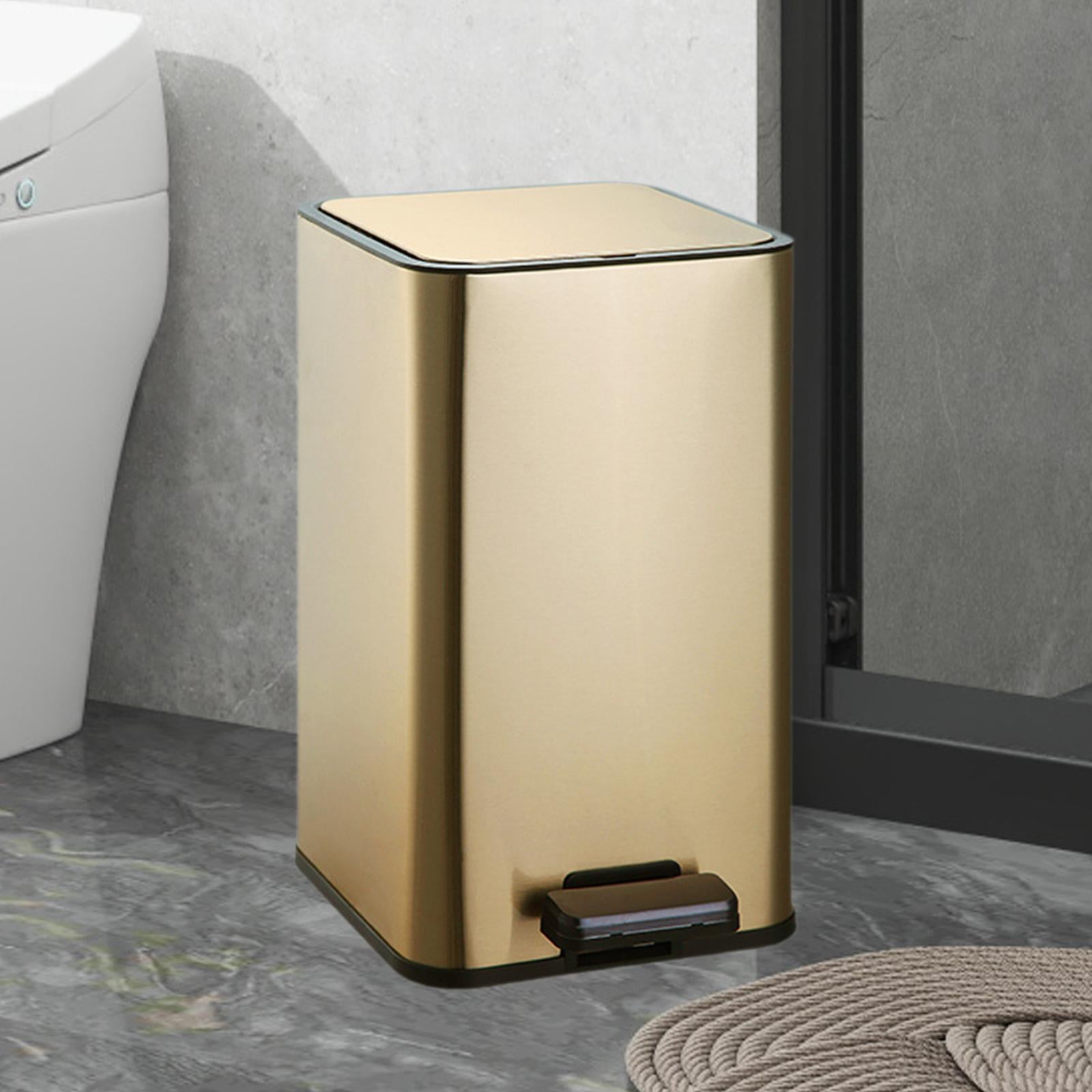 Foot Pedal Garbage Bin Quiet 7L Step on Trash Can for Entryway Study Bedroom