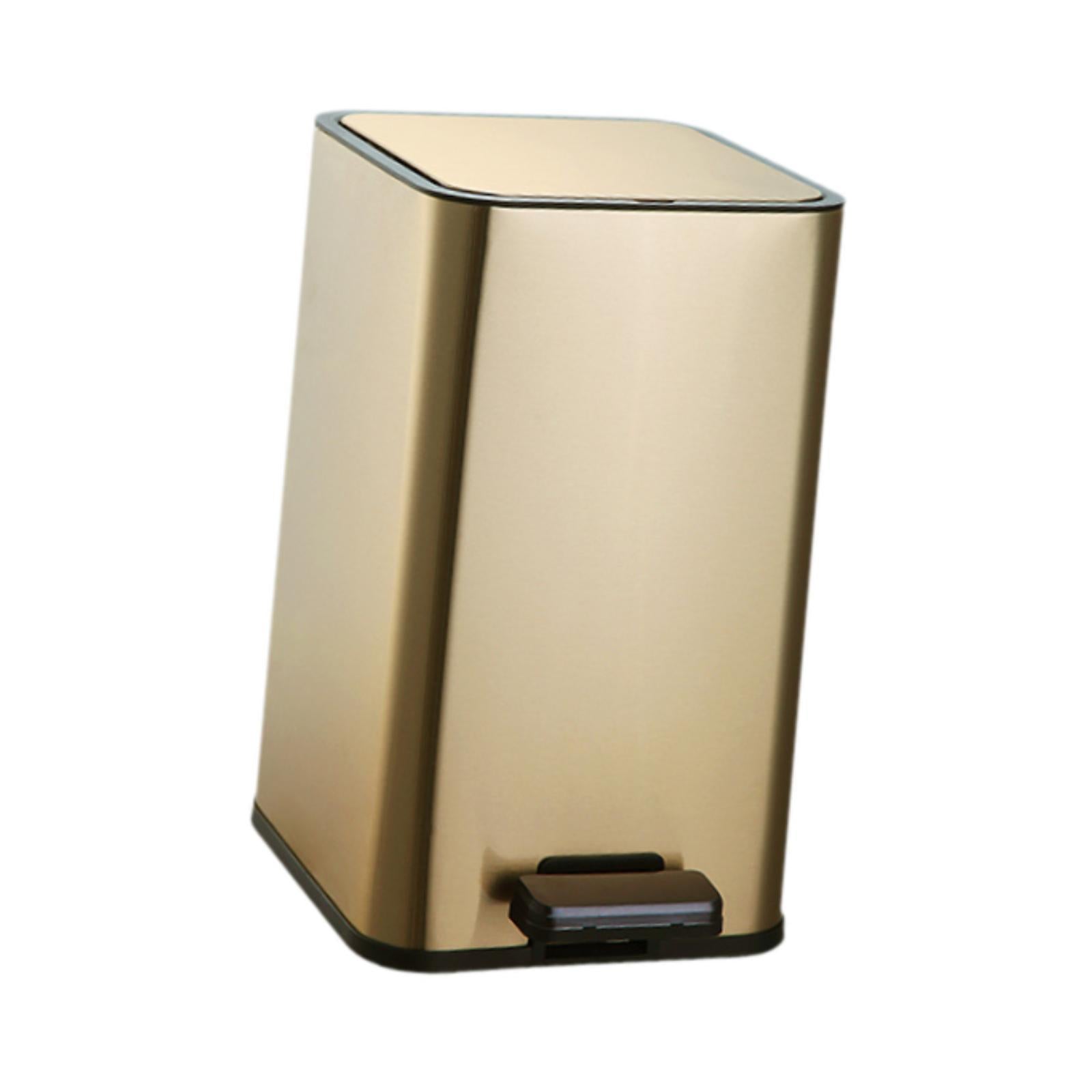 Foot Pedal Garbage Bin Quiet 7L Step on Trash Can for Entryway Study Bedroom