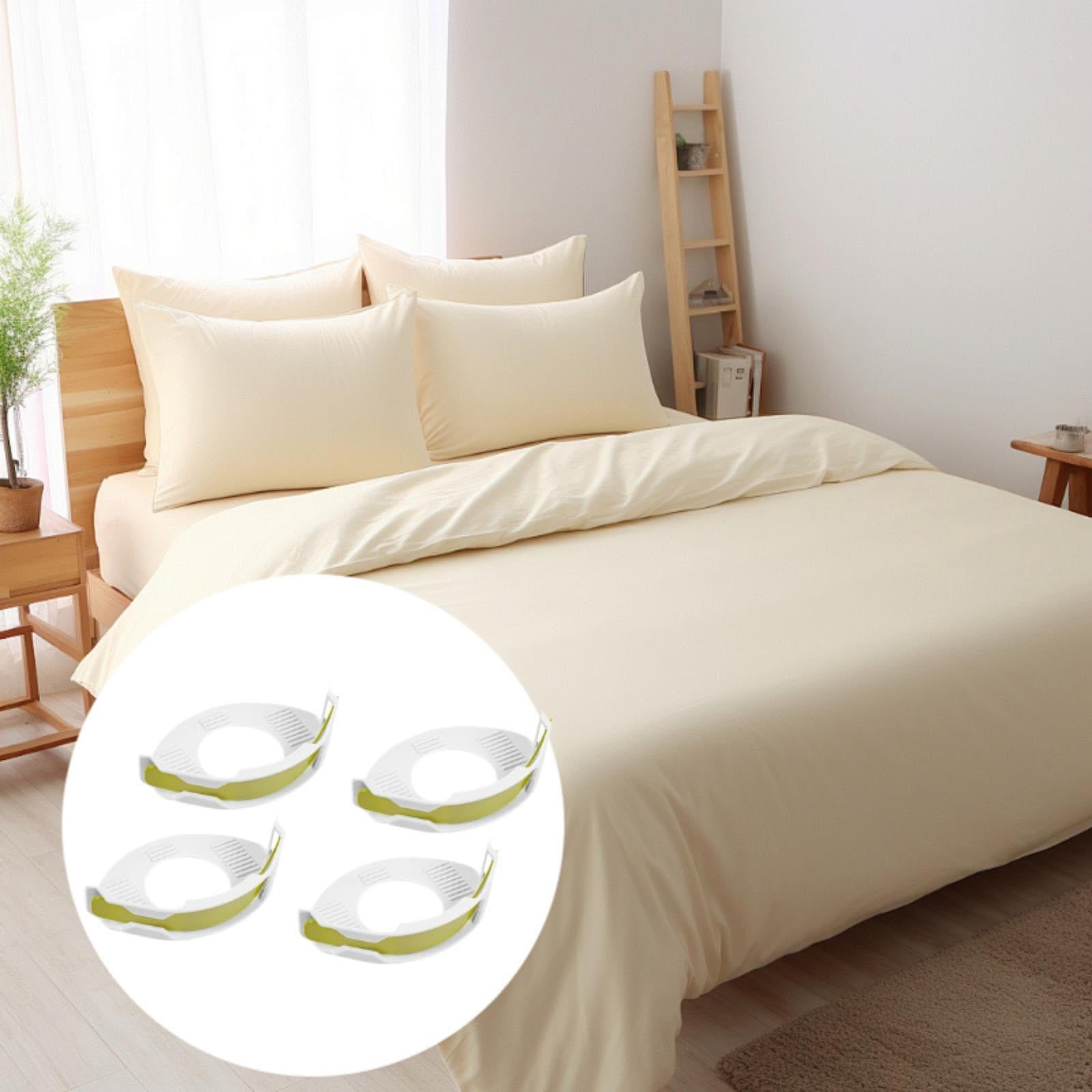 4Pcs Bed Sheet Holder Clips Anti Slip Universal Mattress Bed Sheet Fasteners Green