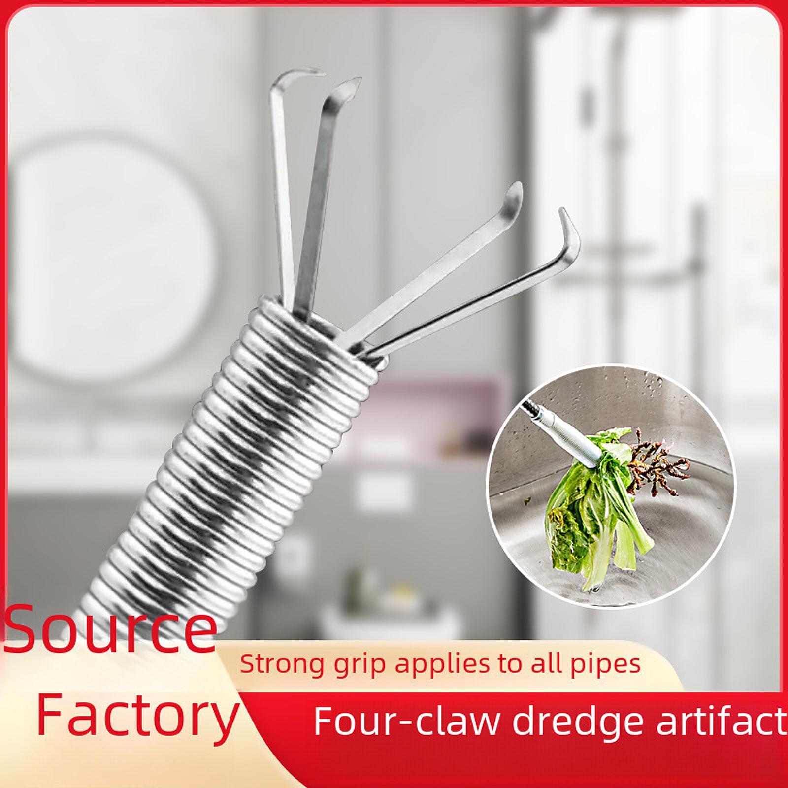 4Pcs Drain Snake Tub Clogged Drain Cleaner for Bathroom Tight Space Kitchen
