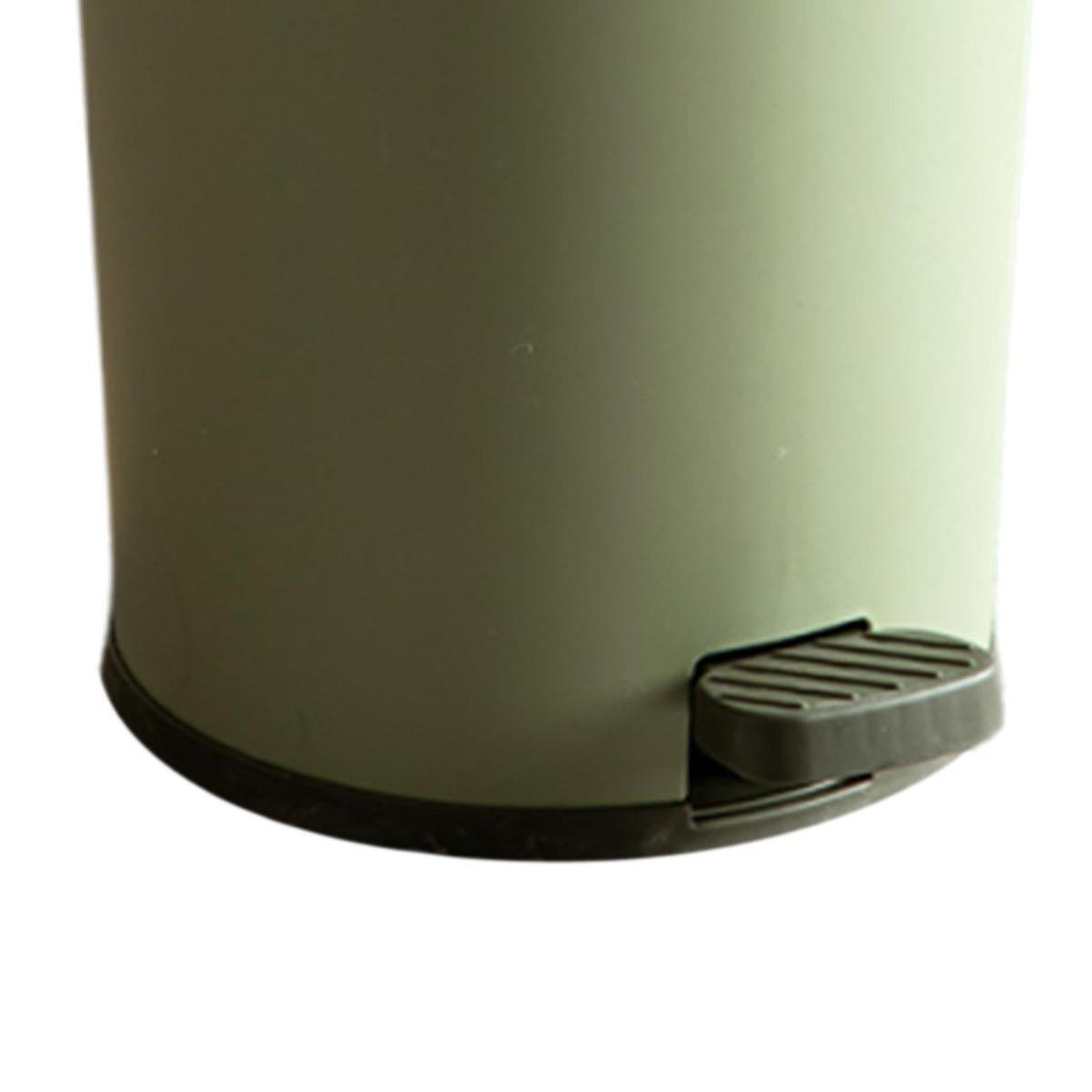 Step Trash Can with Lids Portable Pedal Bin for Laundry Room Living Restroom green