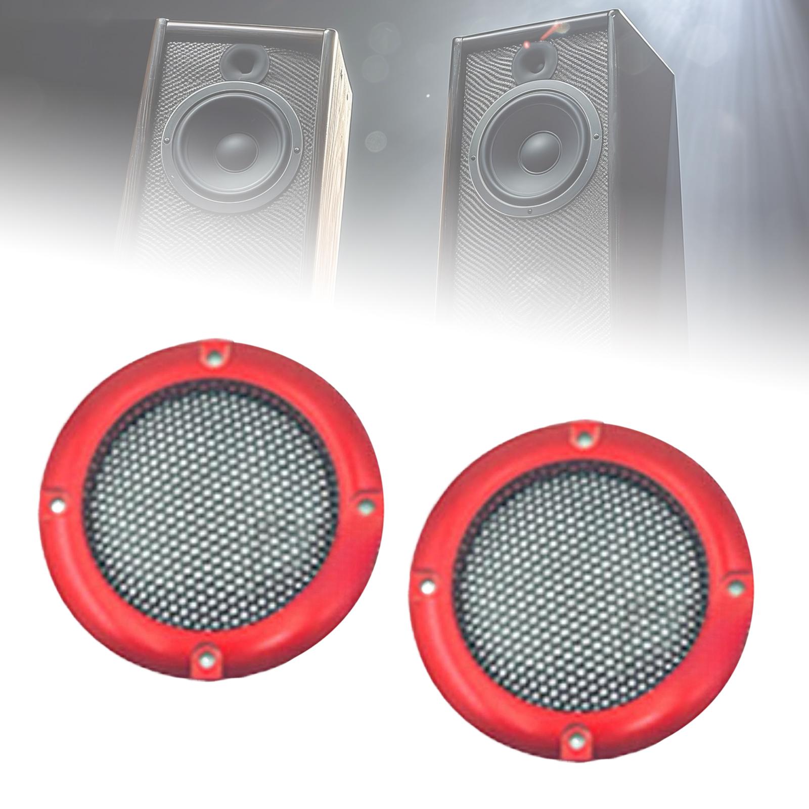2 Pieces Speaker Grill Practical Round Subwoofer Grill for Speaker Cabinet 2 in