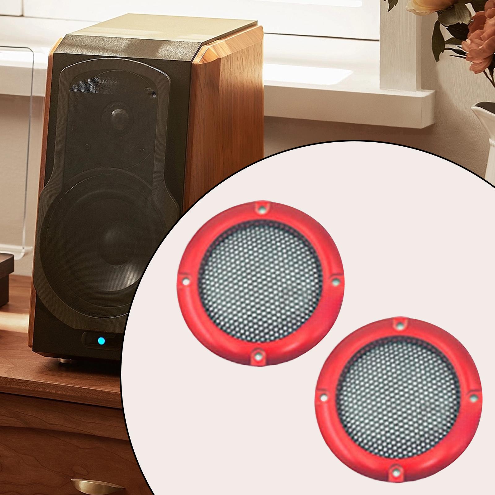 2 Pieces Speaker Grill Practical Round Subwoofer Grill for Speaker Cabinet 2 in