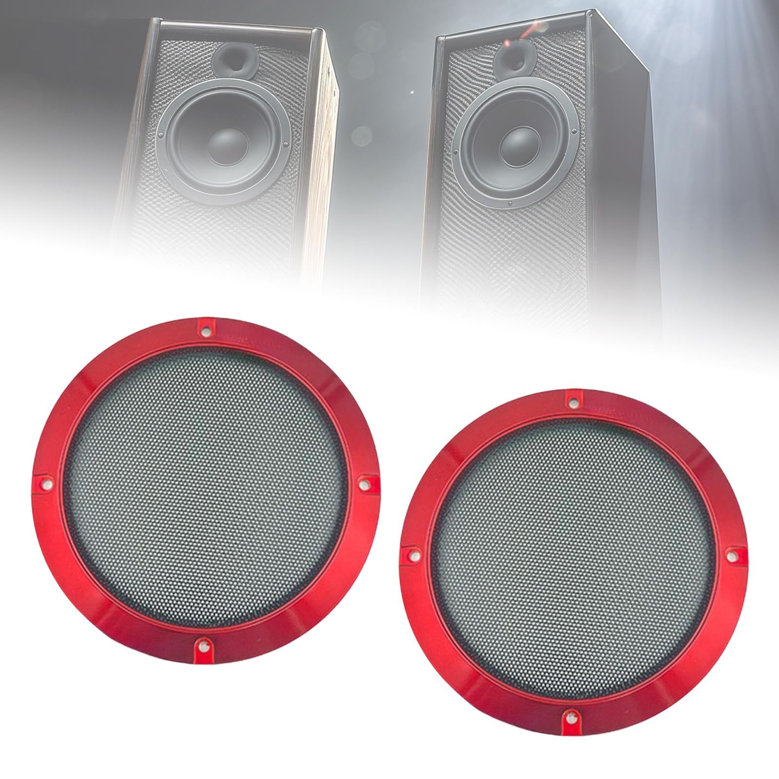 2 Pieces Speaker Grill Practical Round Subwoofer Grill for Speaker Cabinet 6.5 in