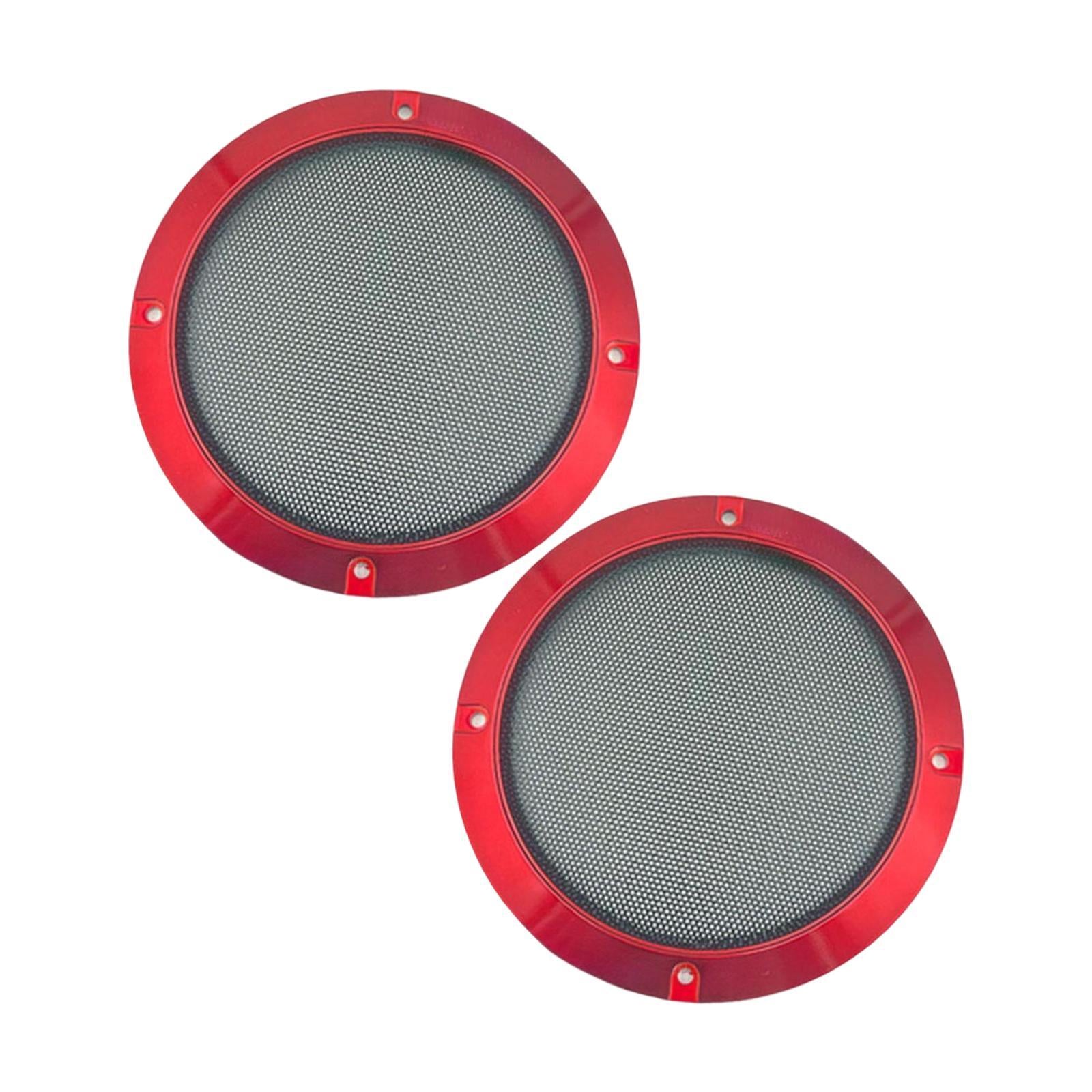 2 Pieces Speaker Grill Practical Round Subwoofer Grill for Speaker Cabinet 6.5 in