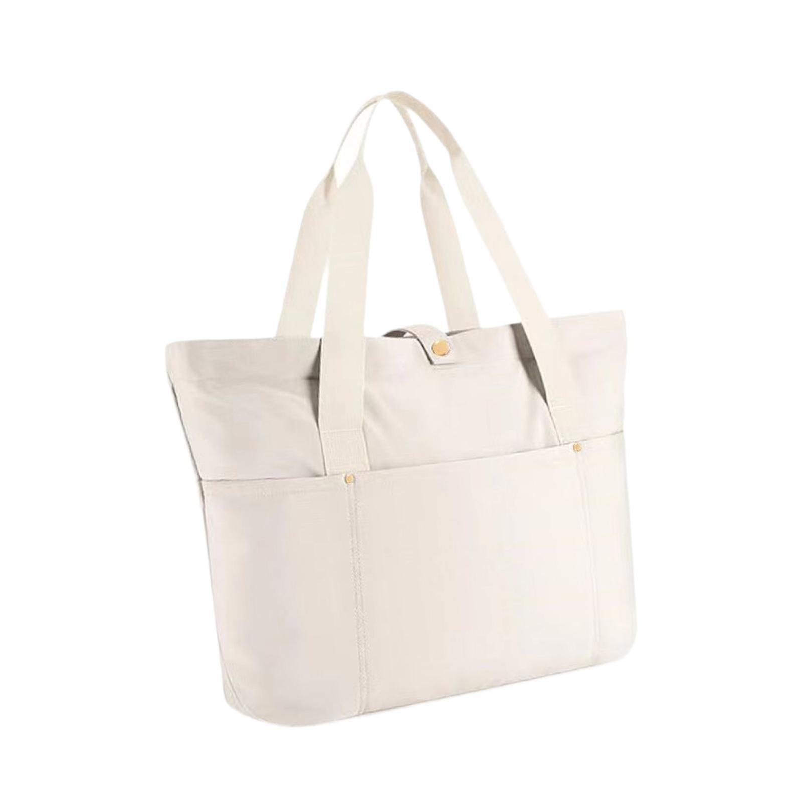 Tote Bag for Women Lightweight Nylon Quilted Handbag for Beach Work Business beige