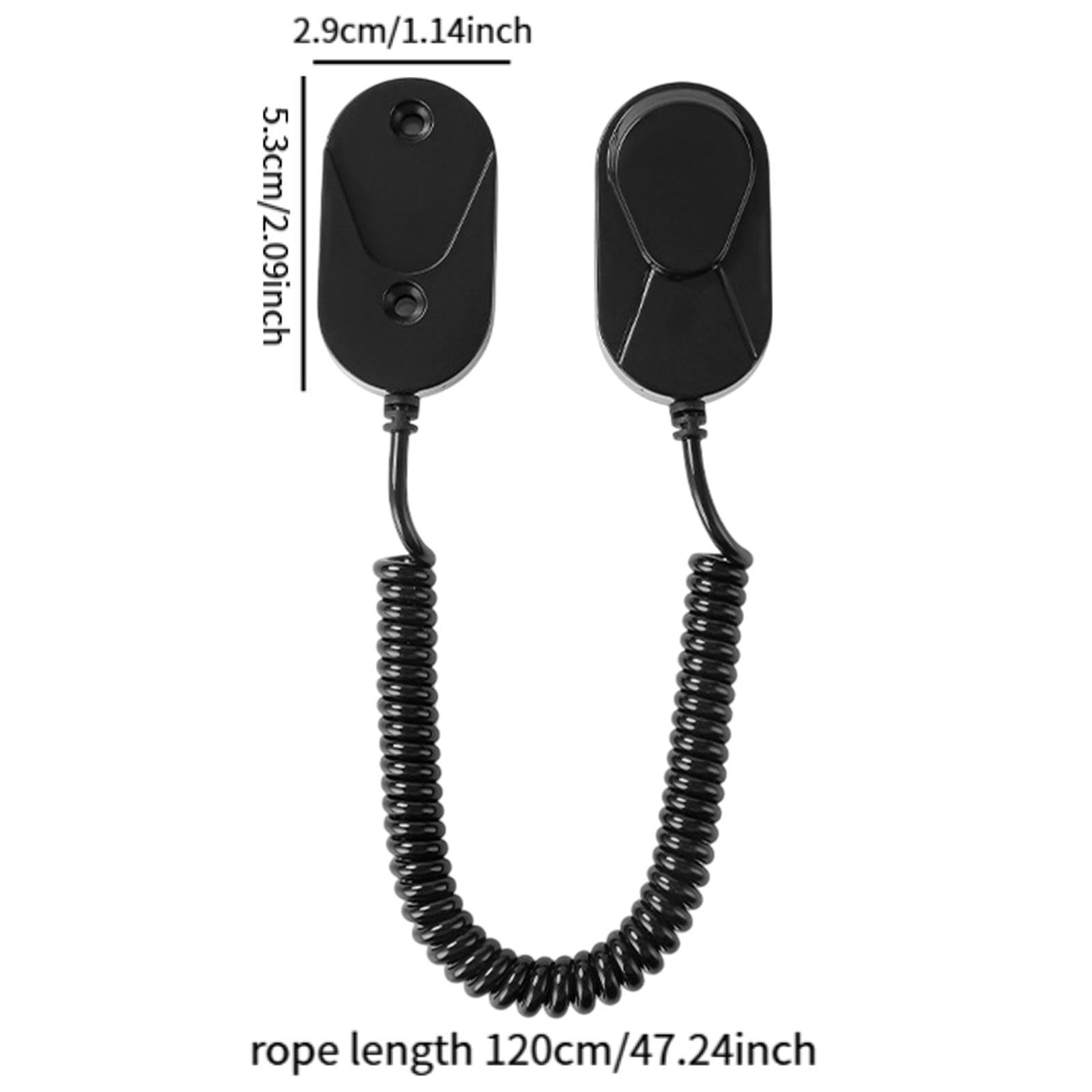 Magnetic Remote Control Holders with Spring Ropes Stable for Glass Wall Black