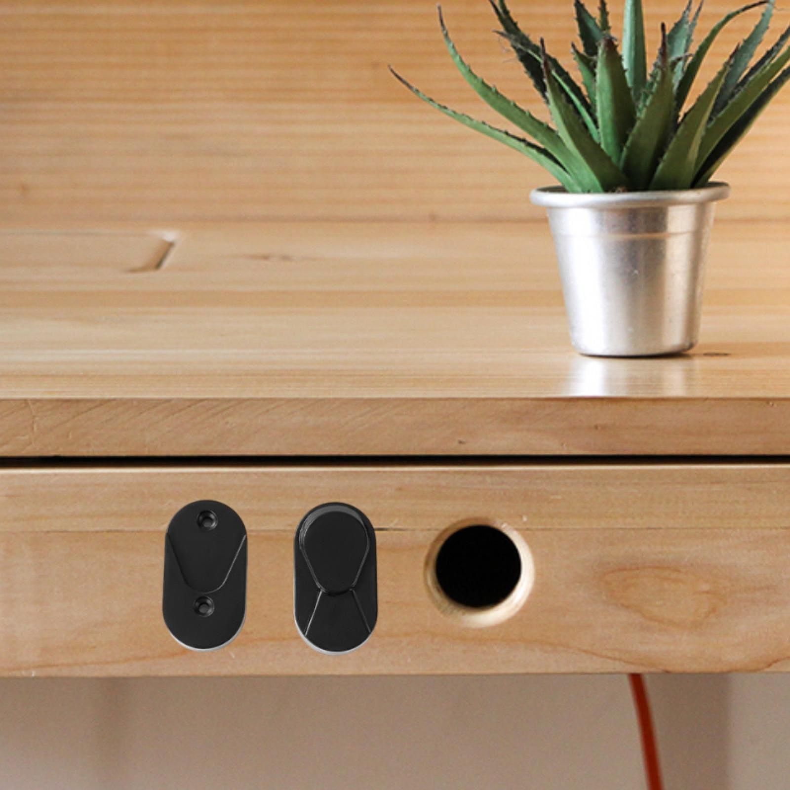 Magnetic Remote Control Holder for Wood Tile TV Fan/ Air Conditioner Remotes Black