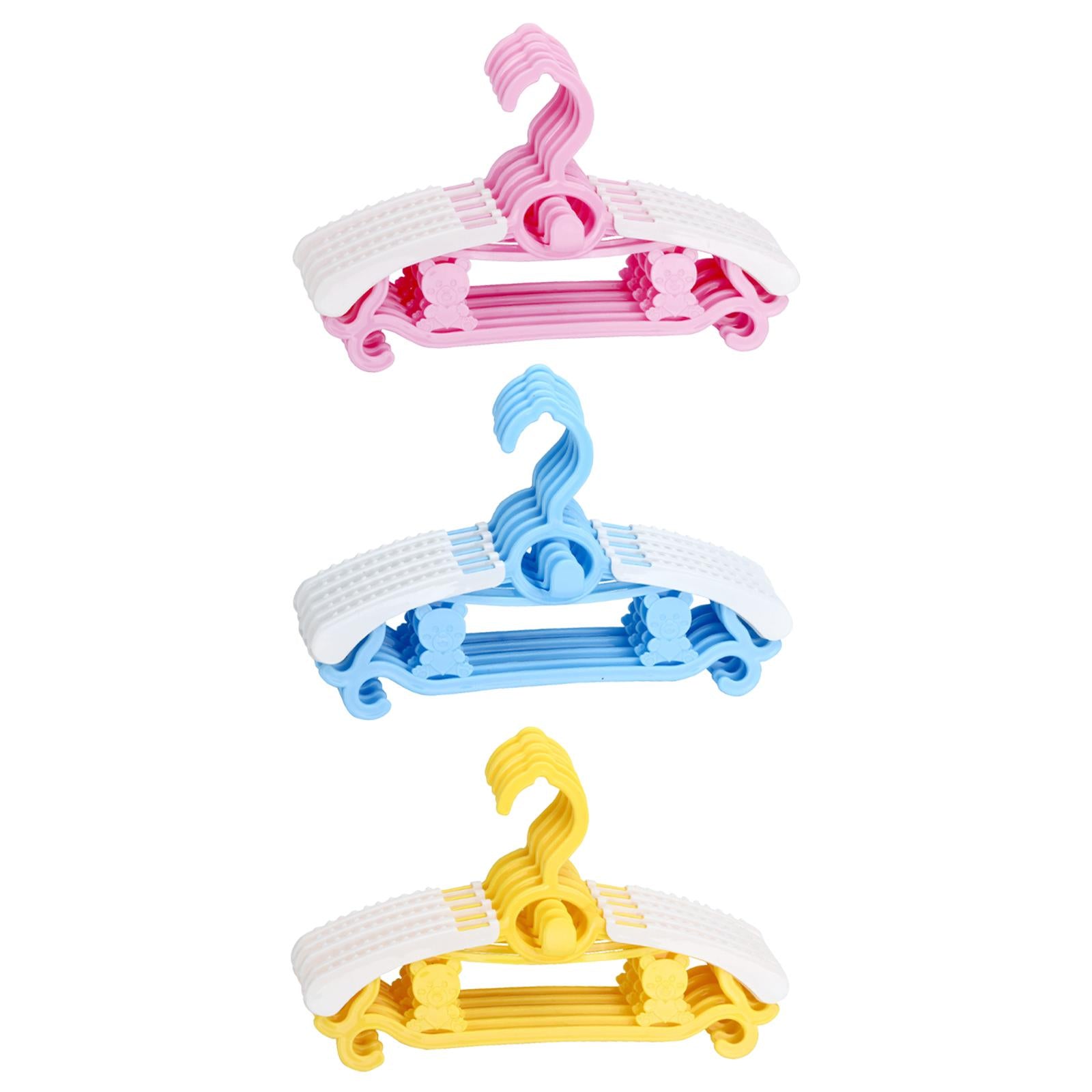 5x Children Clothes Hangers Wardrobe Hanging Storage Adjustable Baby Hangers Pink