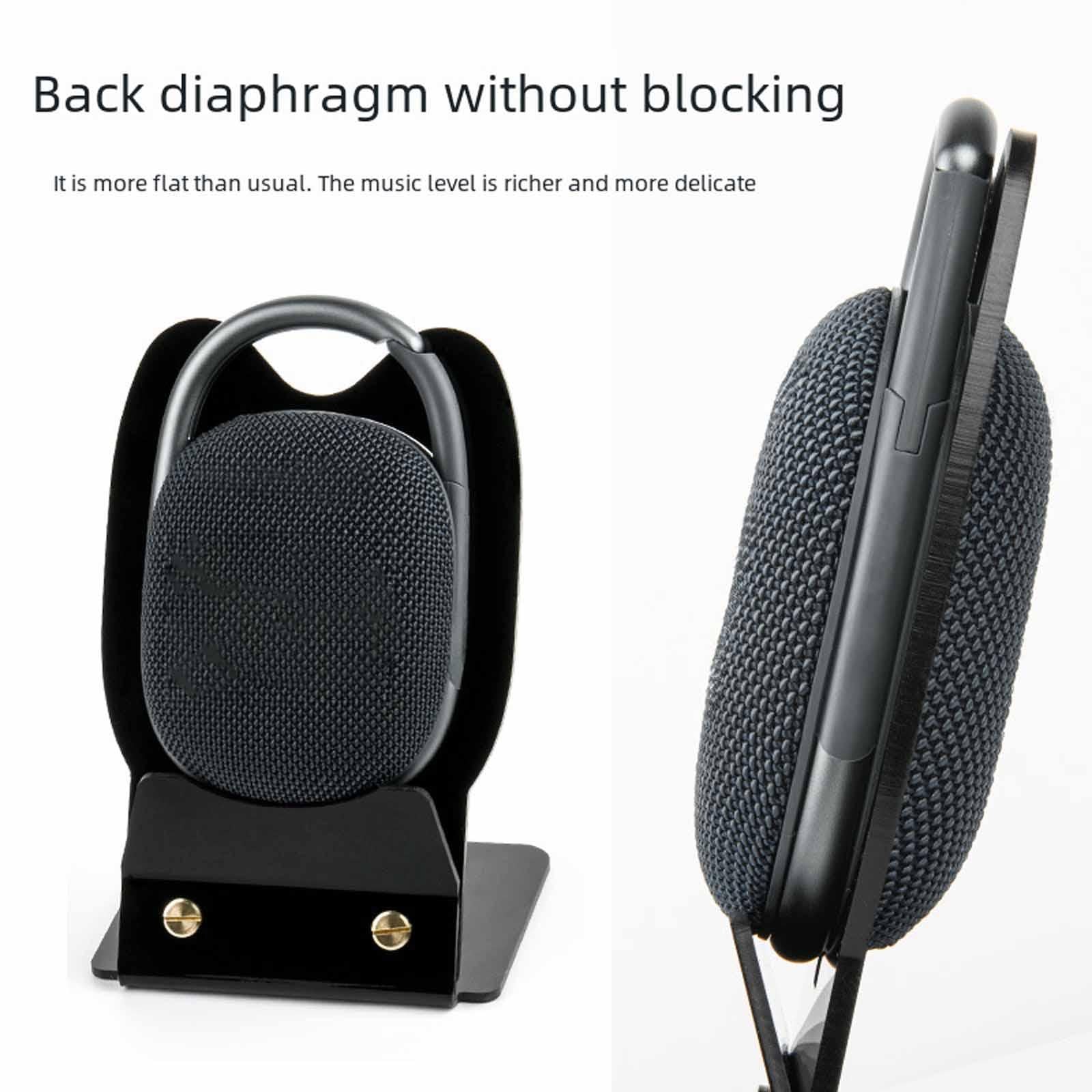 Acrylic Desktop Speaker Stand Display Stand for Small Speakers Clip 4/5 Home Black