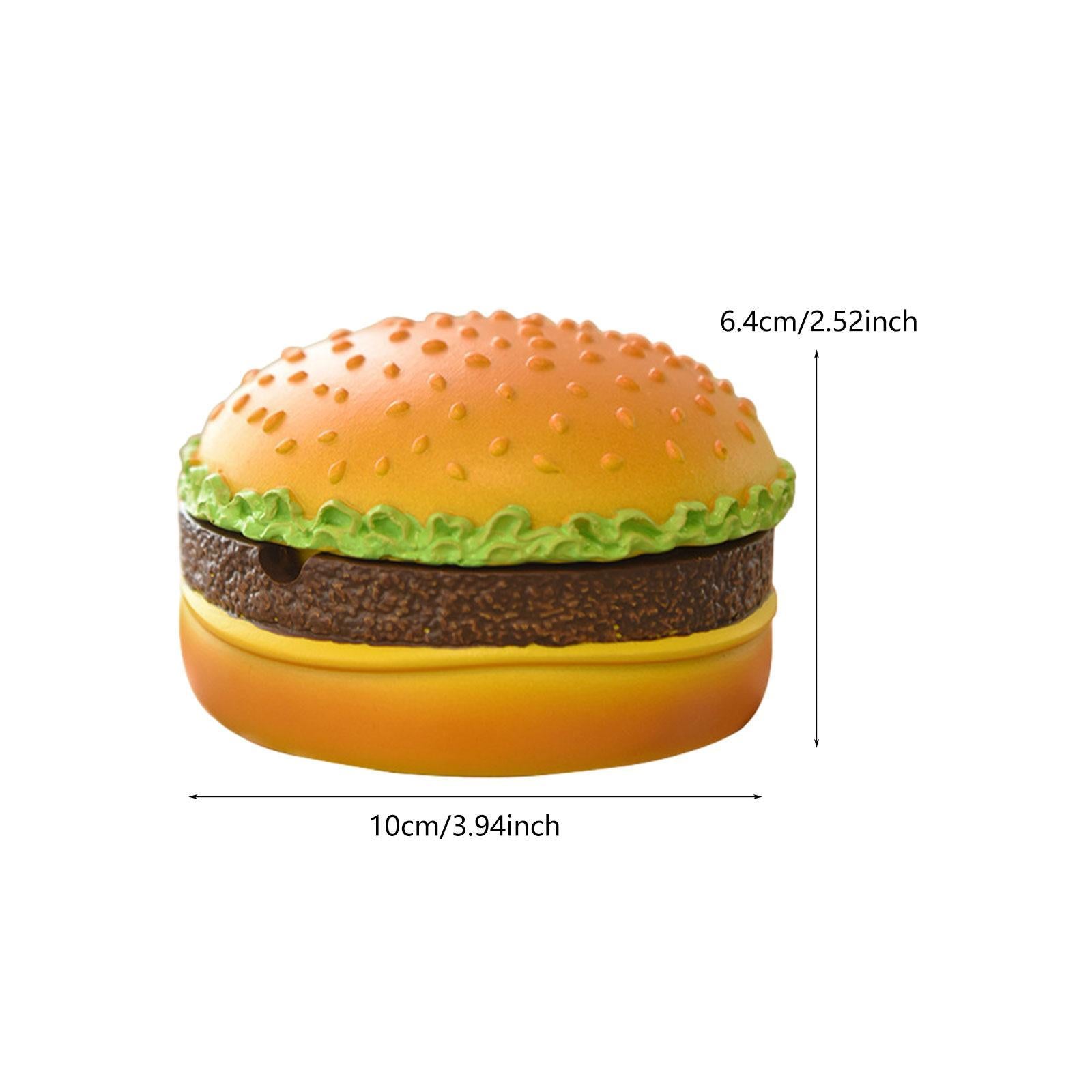 Hamburger Shaped Ashtray Modern Craft Cigar Ash Tray for Tabletop Home Patio