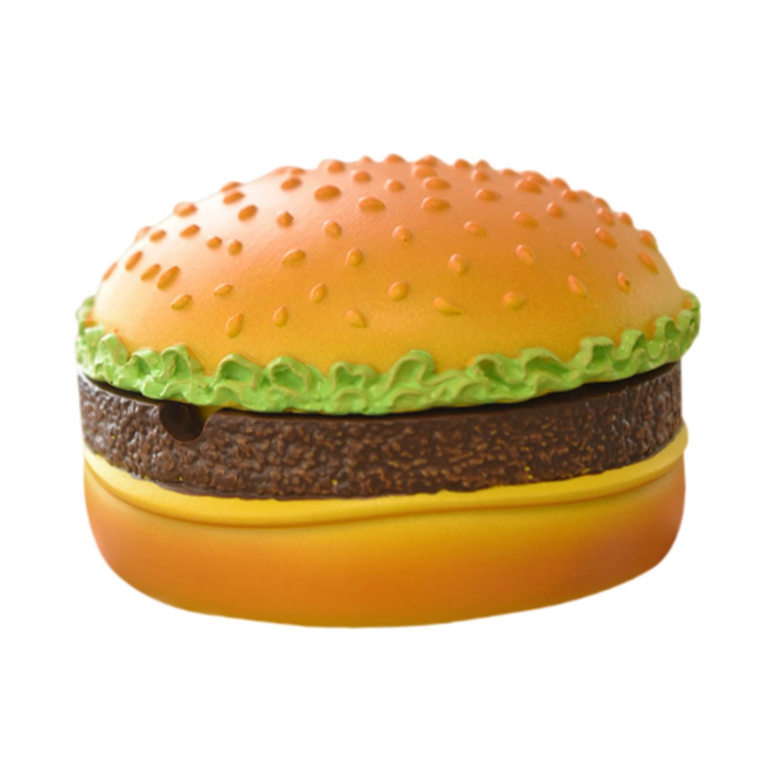 Hamburger Shaped Ashtray Modern Craft Cigar Ash Tray for Tabletop Home Patio