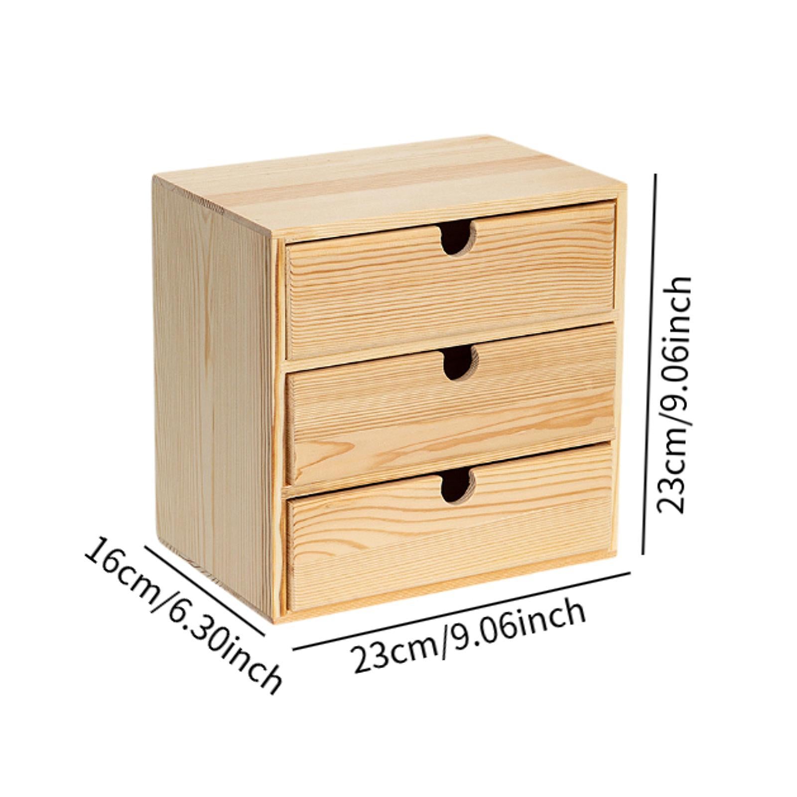 Wooden Jewelry Box for Women Rustic Storage Organizer for Home Vanity Office