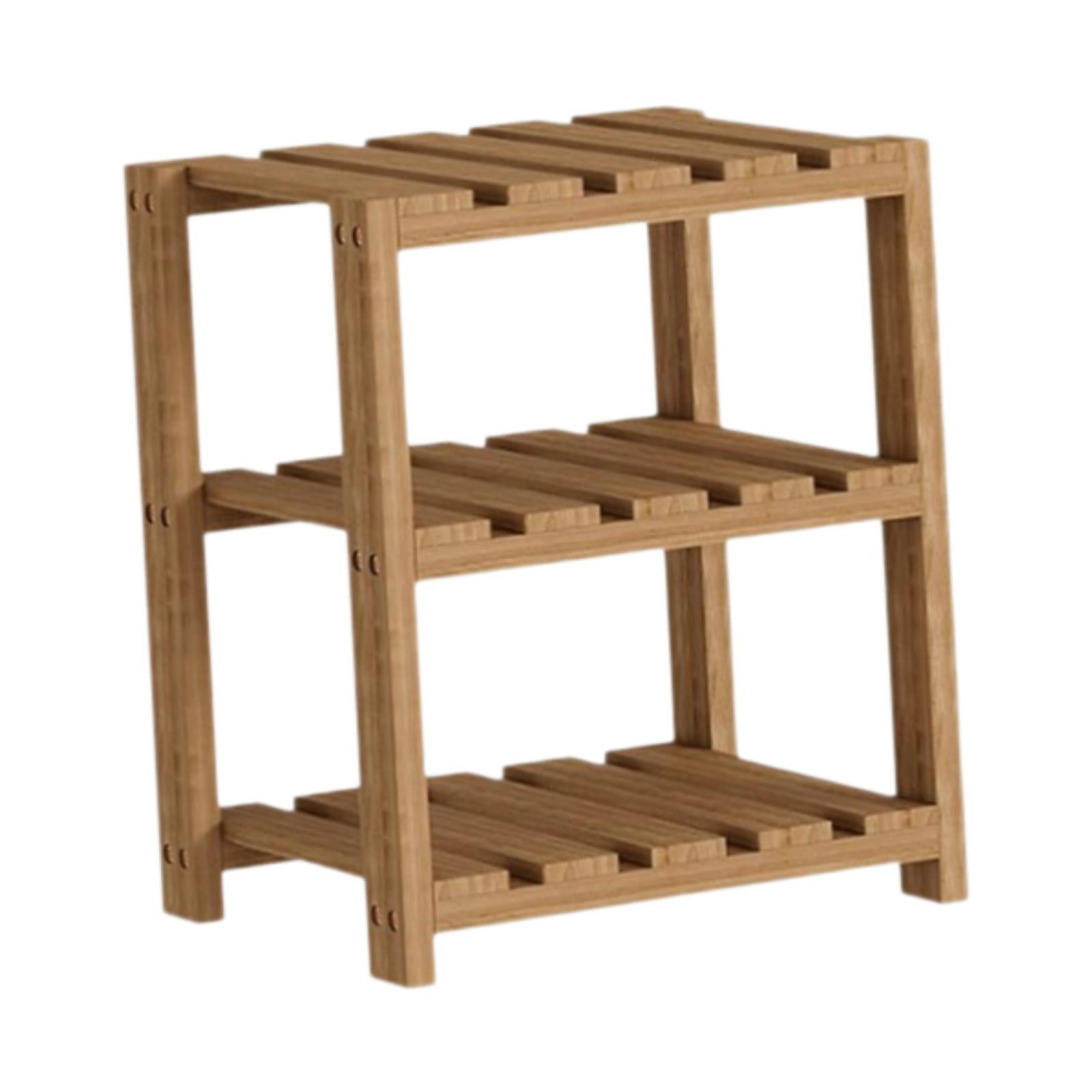 Wooden Router Shelf Modern 3 Tier Organizing for Living Room Office Speakers