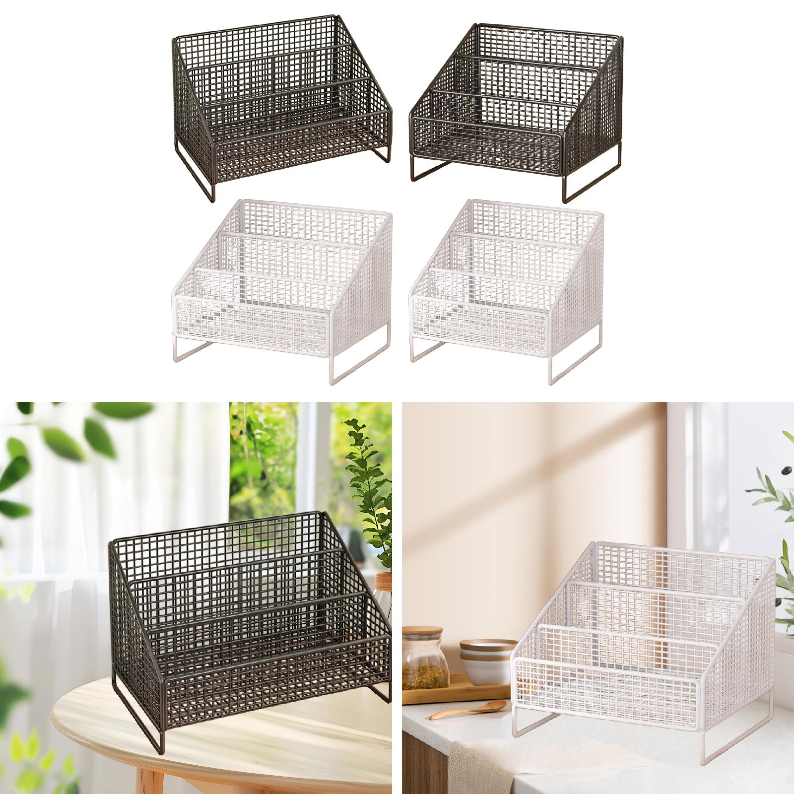 Records Display Stand Office Metal Display Holder for Album Books Collections 36cmx22cmx24cm Black