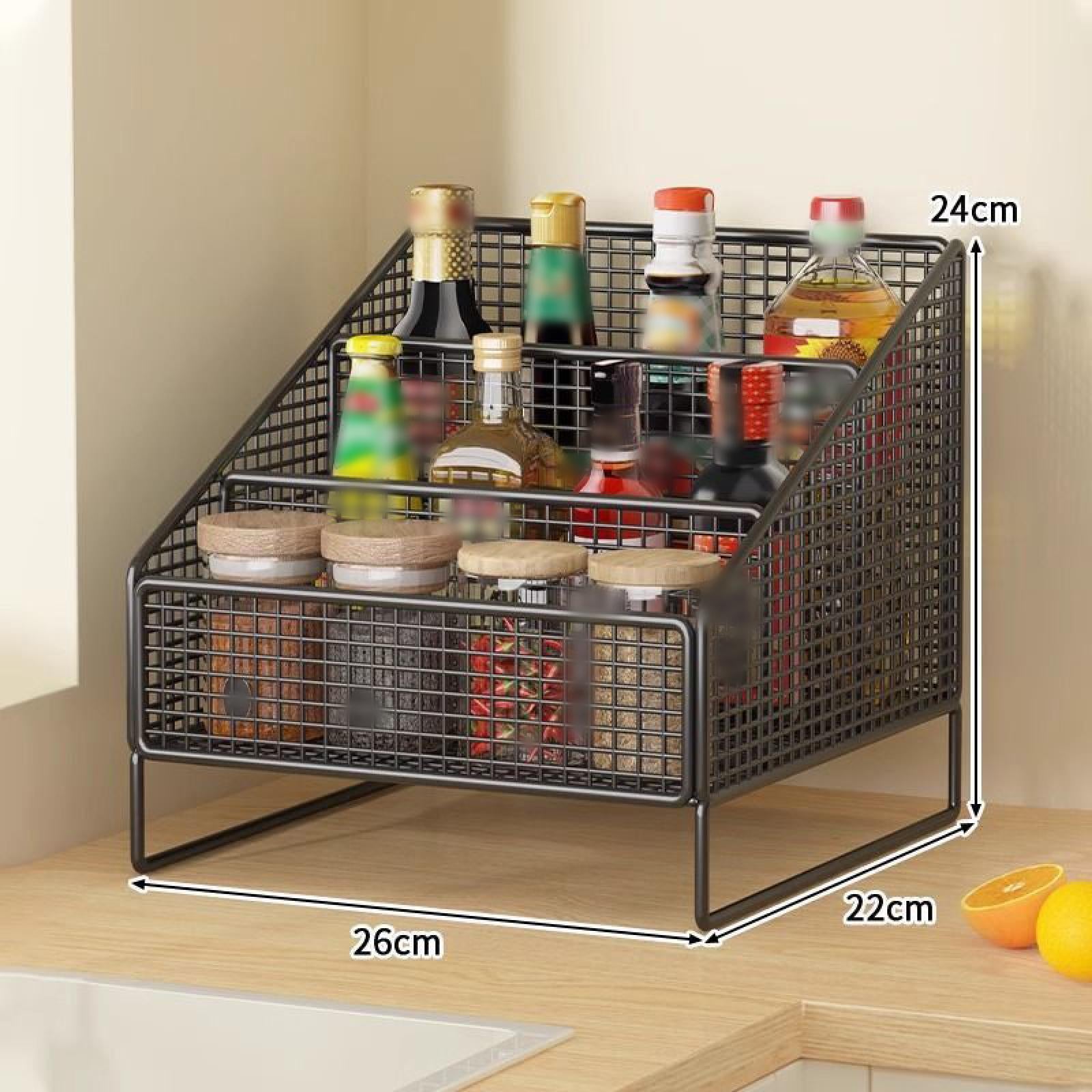 Records Display Stand Office Metal Display Holder for Album Books Collections 26cmx22cmx24cm Black