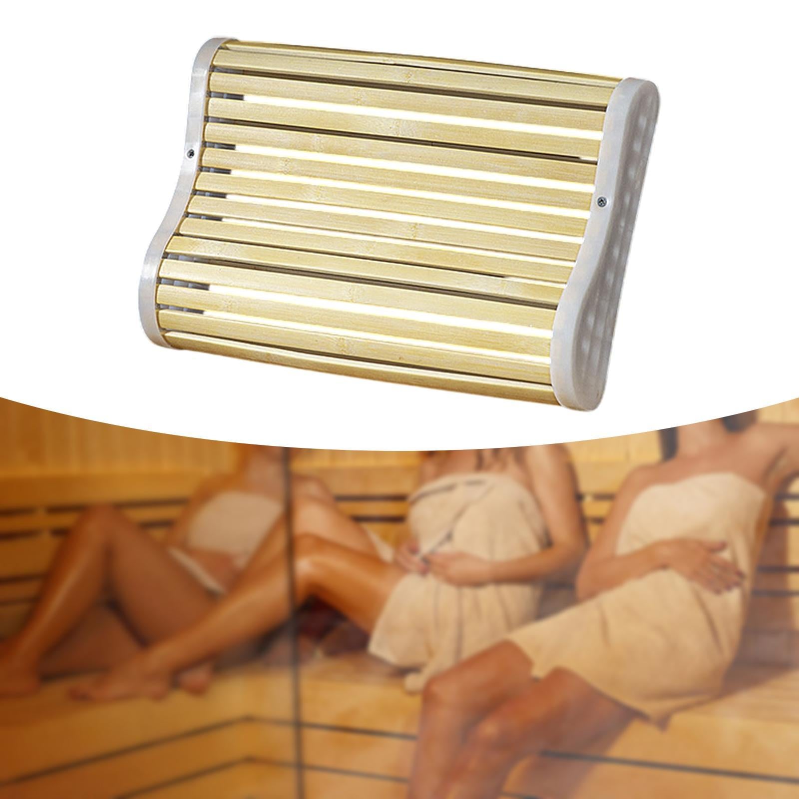 Bamboo Sauna Headrest Pillow Accessories Sauna Backrest for SPA Relaxing Gym 27cmx33cm