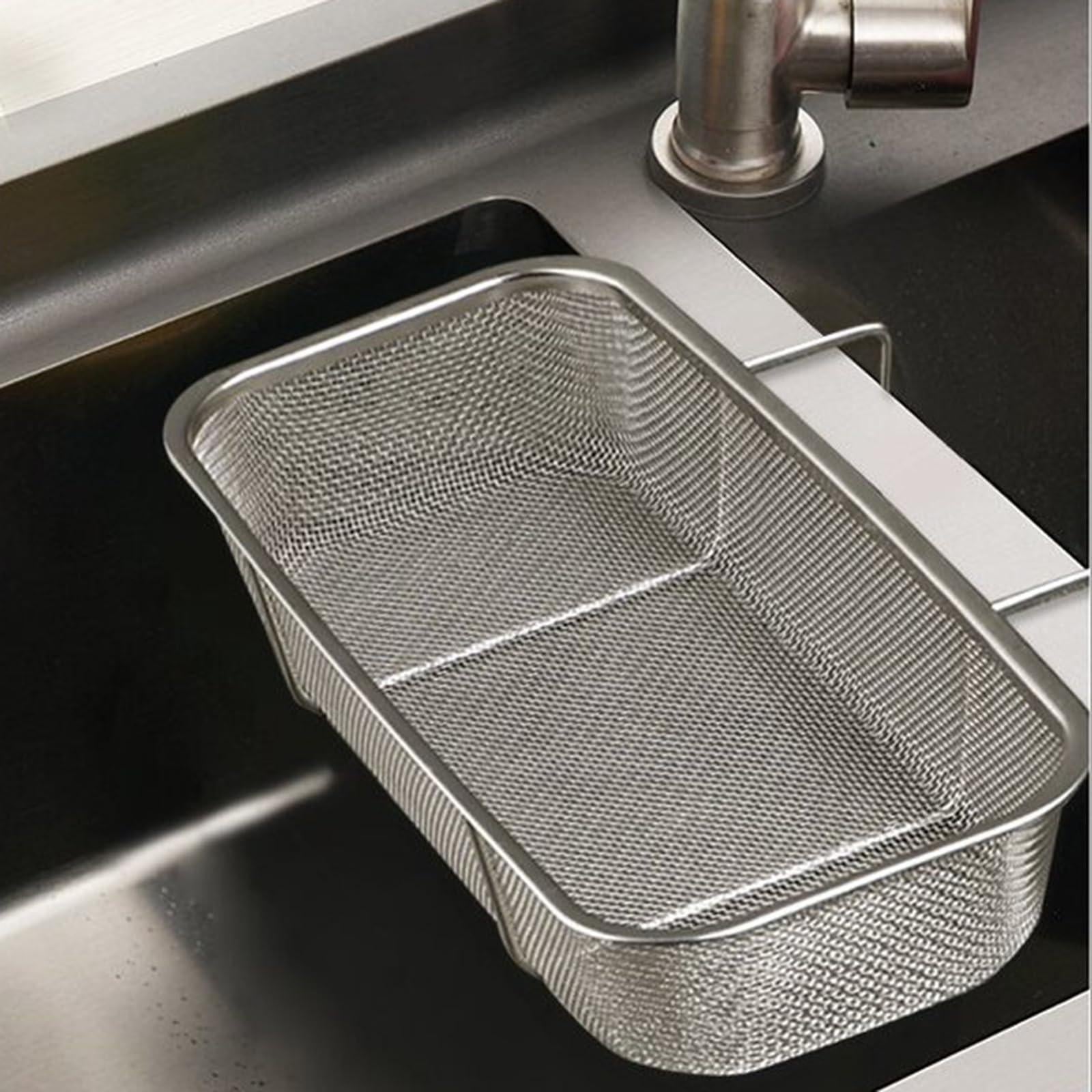 over The Sink Colander Strainer Basket Rectangle Colander Home Use Fine Mesh