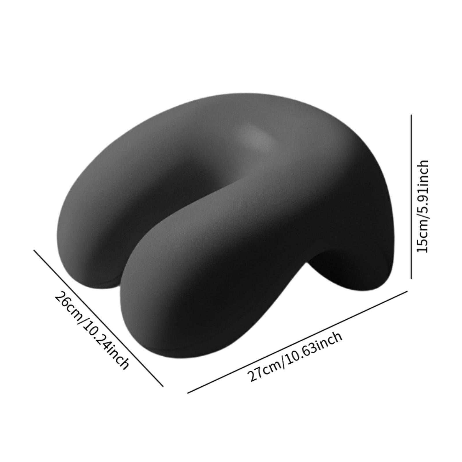 Neck Cushion Non Slip Memory Foam for Men Women Desk Sleeping Napping Pillow black