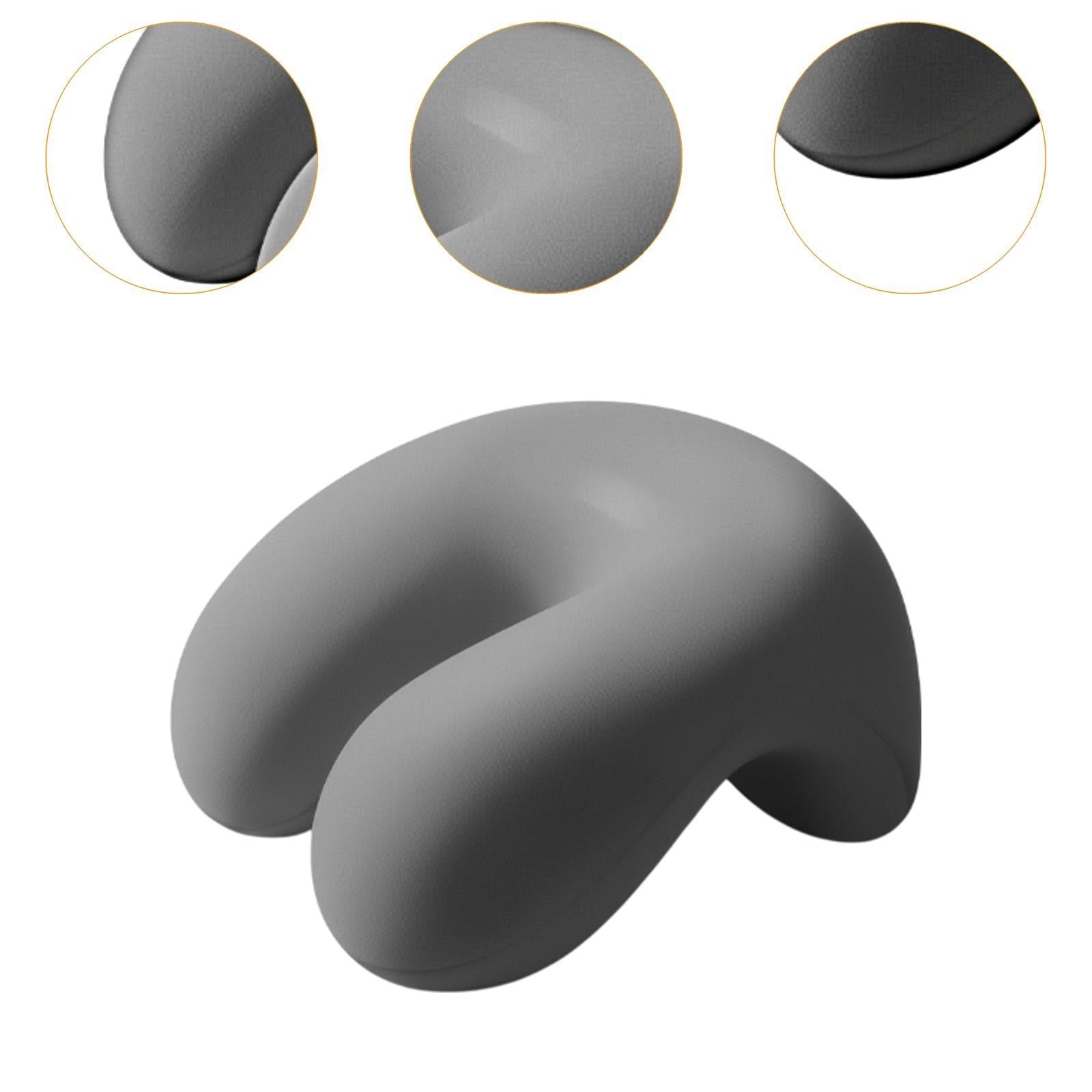 Neck Cushion Non Slip Memory Foam for Men Women Desk Sleeping Napping Pillow Dark Gray