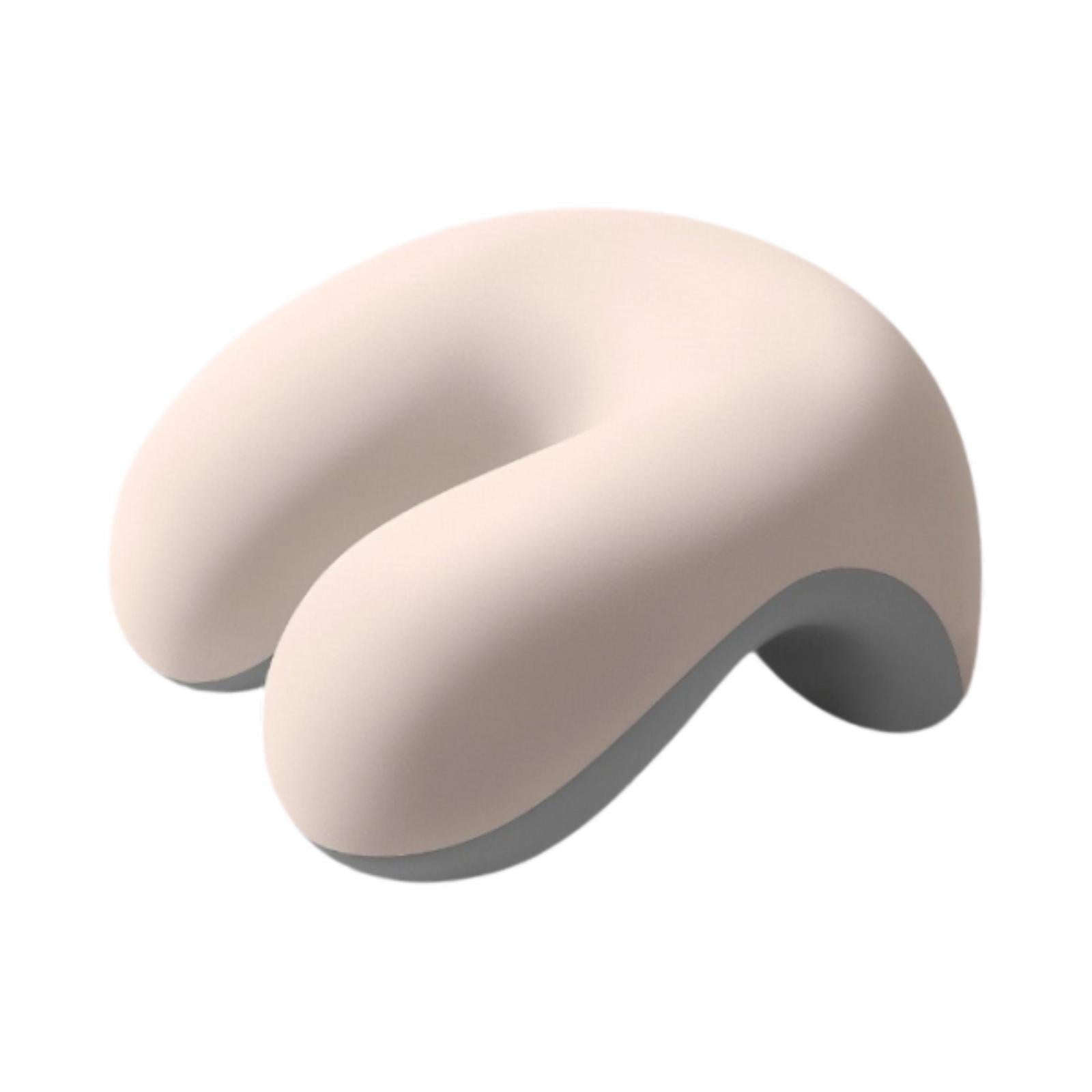 Neck Cushion Non Slip Memory Foam for Men Women Desk Sleeping Napping Pillow white