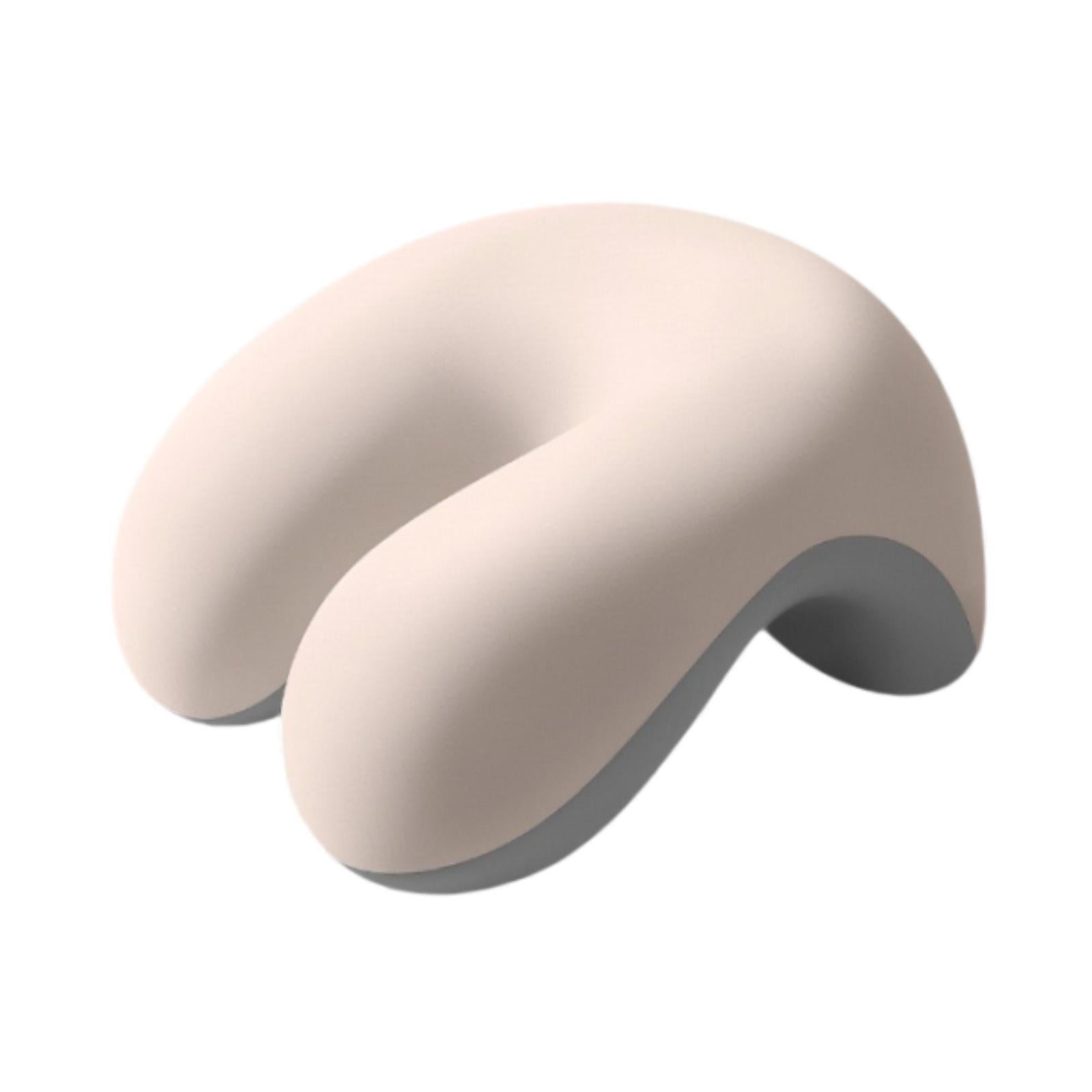 Neck Cushion Non Slip Memory Foam for Men Women Desk Sleeping Napping Pillow white