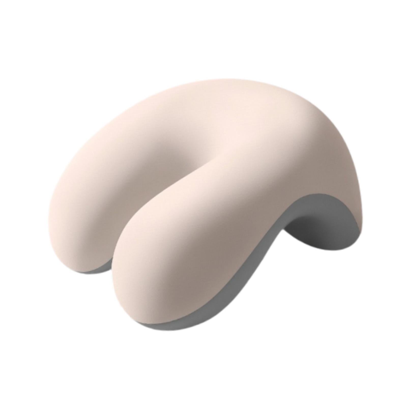 Neck Cushion Non Slip Memory Foam for Men Women Desk Sleeping Napping Pillow white