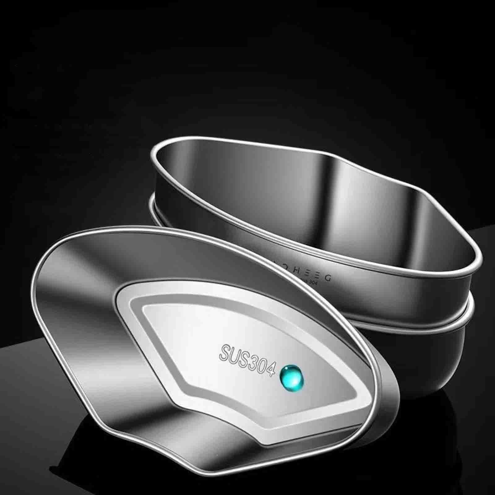 3 Pieces Food Steamer Boxes with Lids Multiuse Reusable Stainless Steel Bowl