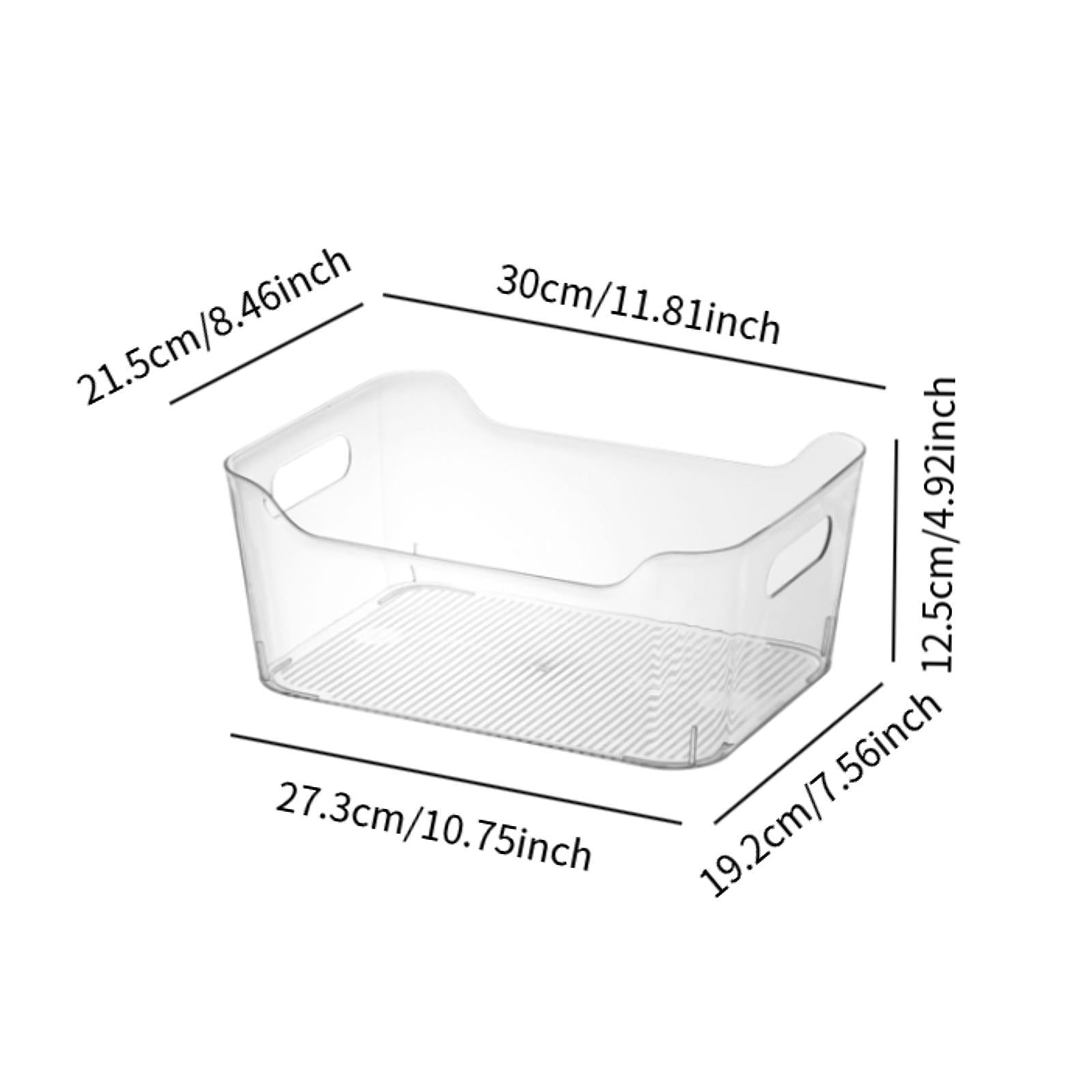 Desktop Storage Box Rack Multipurpose Transparent for Vanity Cabinet Jewelry 27.3cmx19.2cmx12.5cm