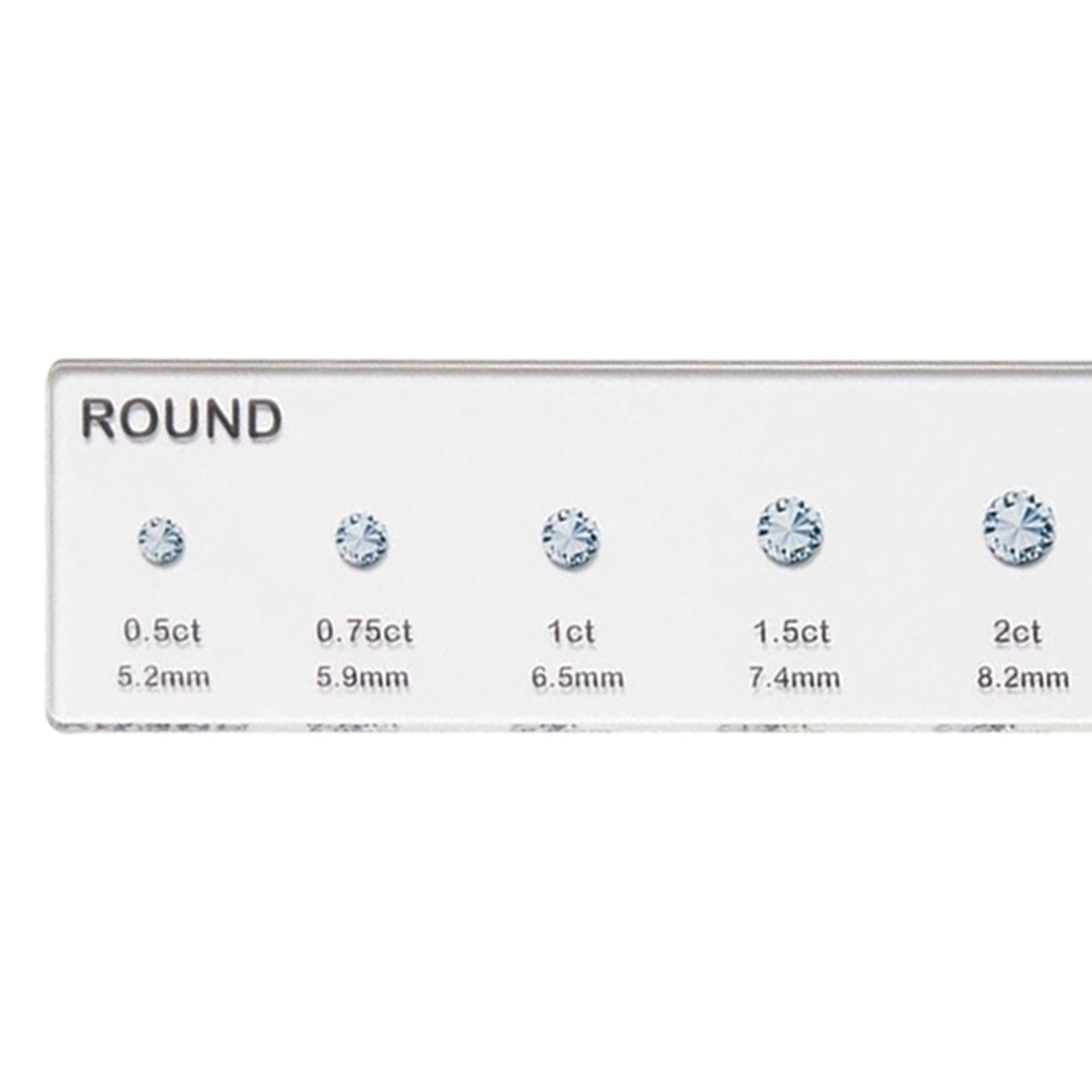 Diamond Sizes Shape Compare Tool Portable Size Reference Transparent Utility Round
