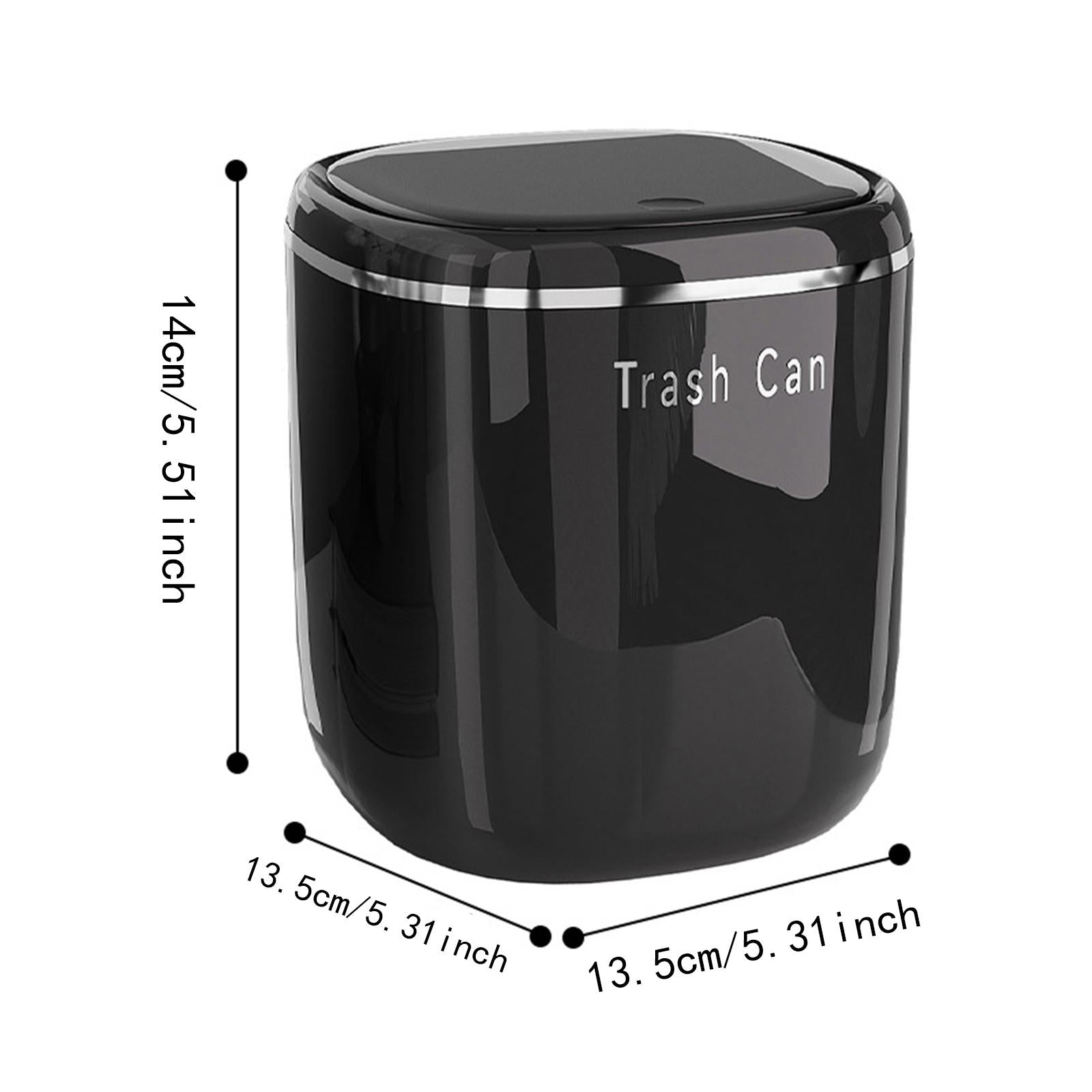 Small Trash Can Stylish Convenient Counter Waste Basket for Home Car Kitchen Black