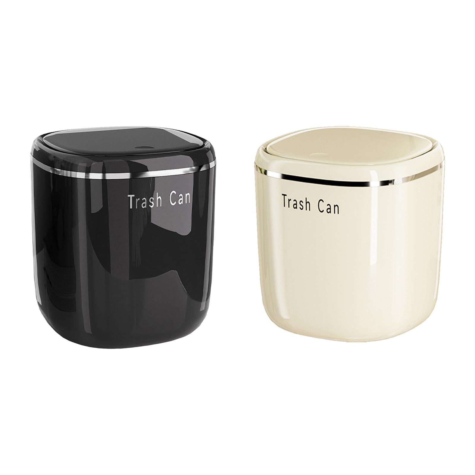 Small Trash Can Stylish Convenient Counter Waste Basket for Home Car Kitchen Black
