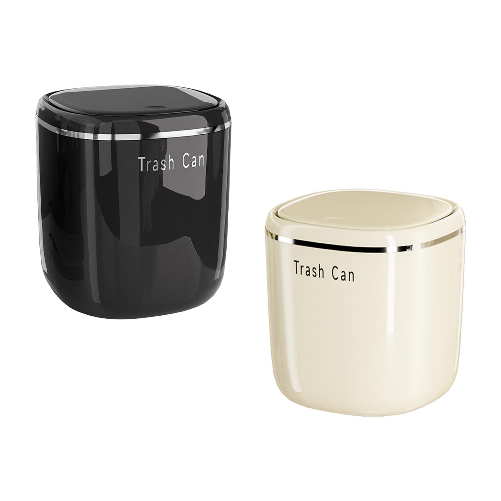 Small Trash Can Stylish Convenient Counter Waste Basket for Home Car Kitchen Black